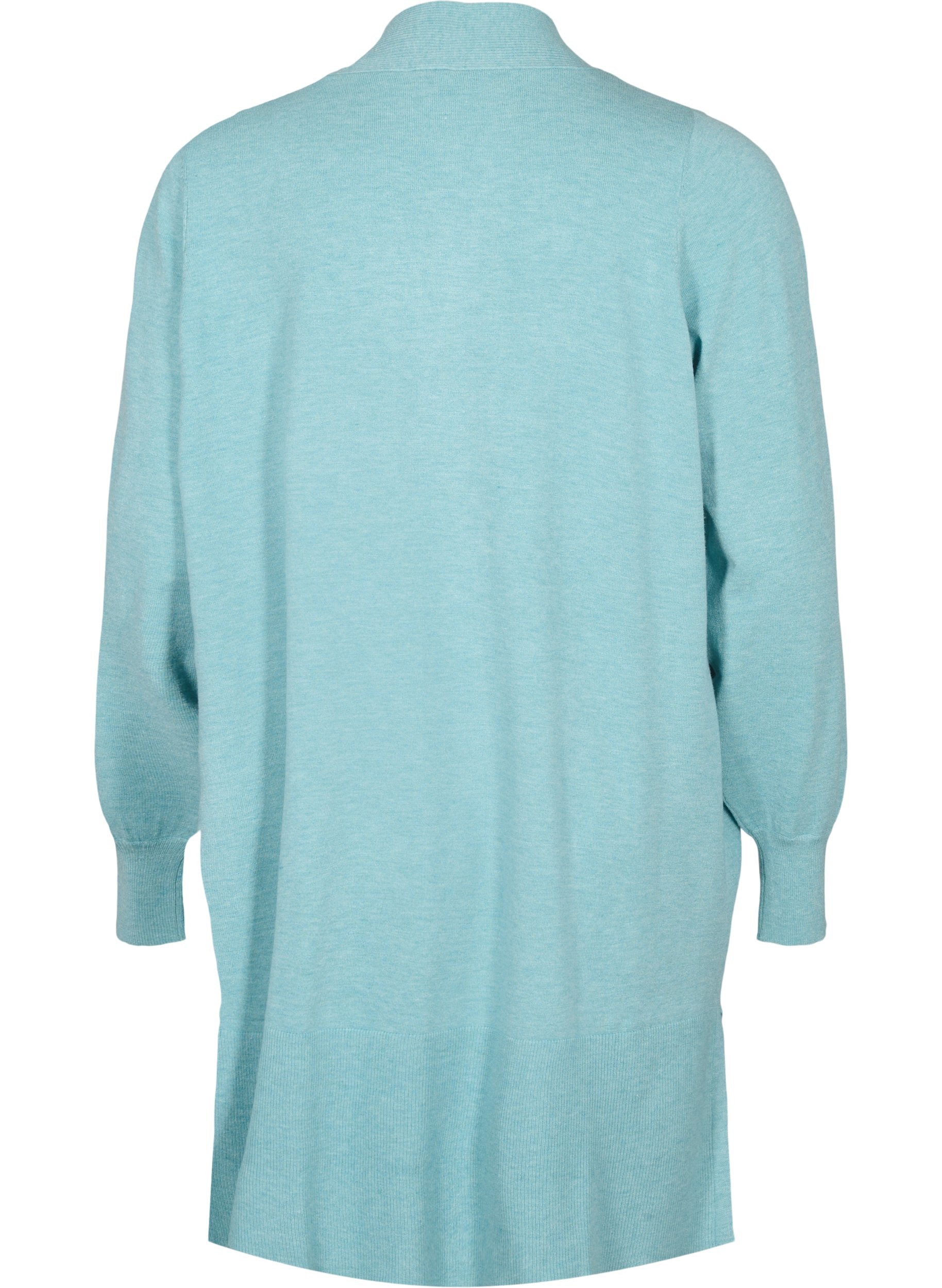 Zizzi Ella Cardigan in Aqua
