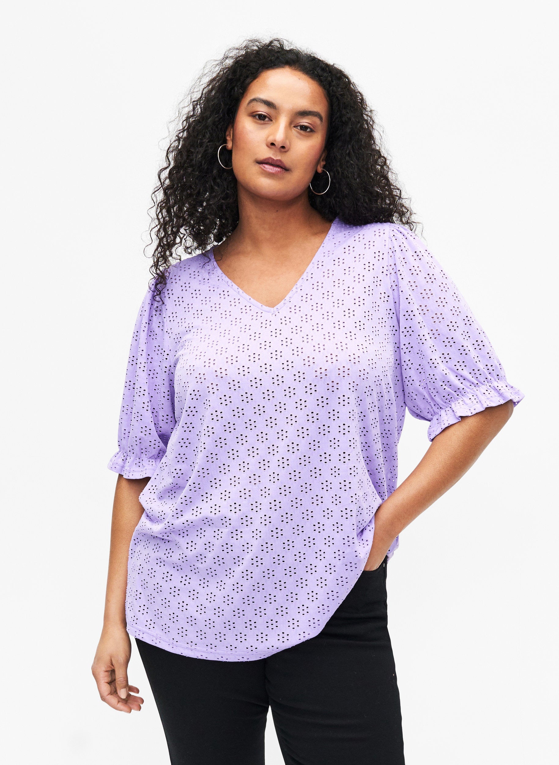 Zizzi Alabama Lilac Blouse