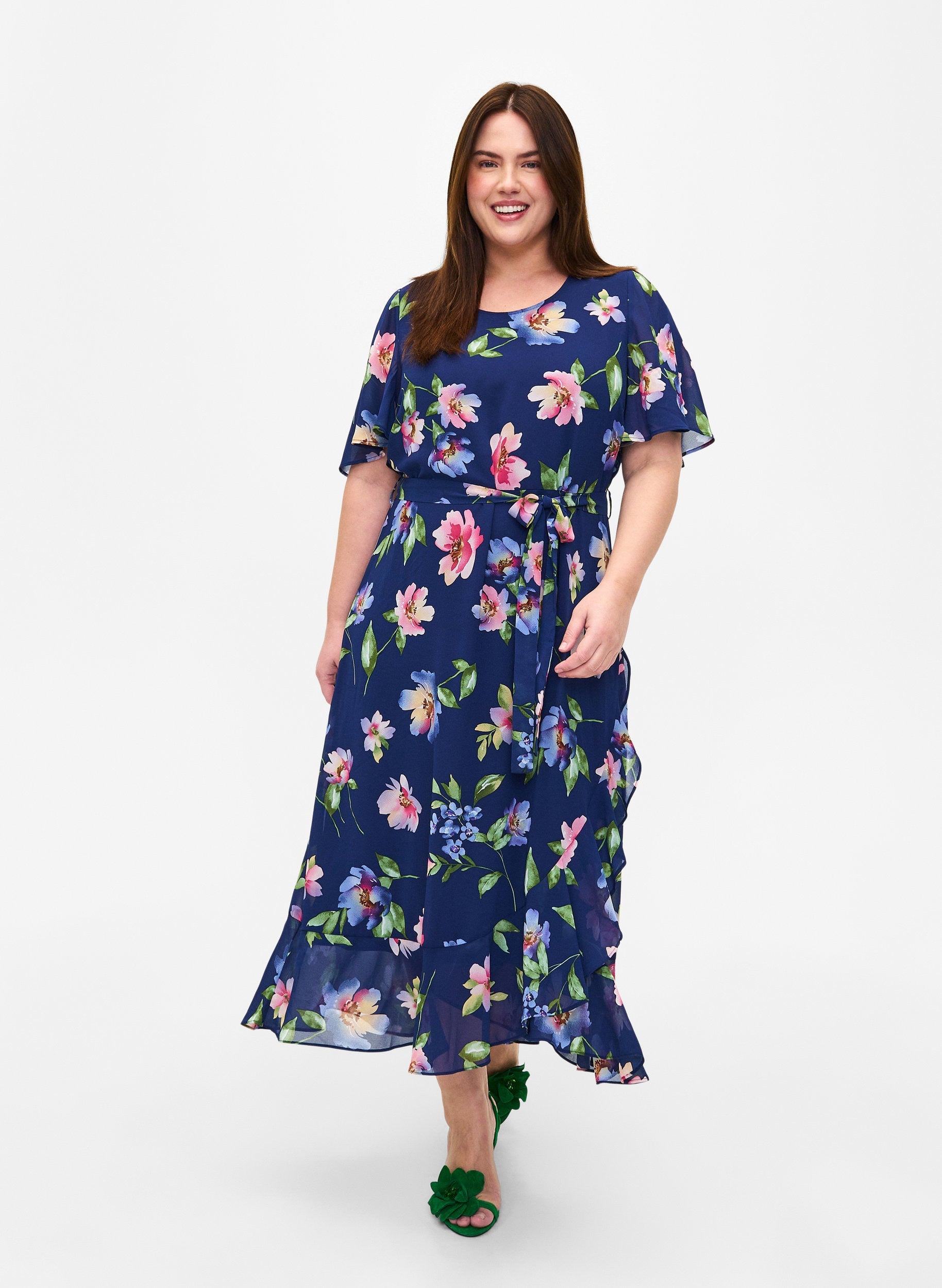 Zizzi Blueprint Flower Dress