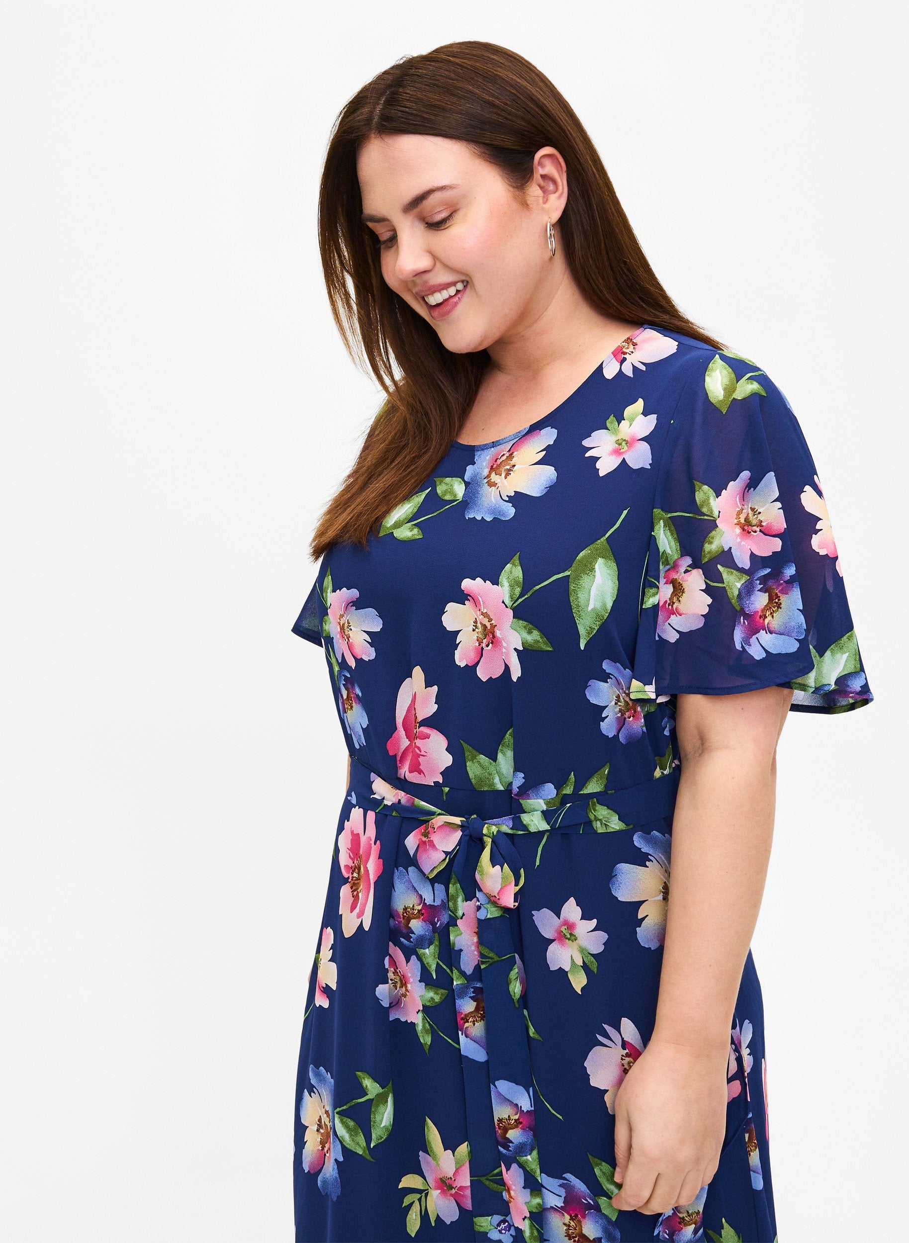 Zizzi Blueprint Flower Dress