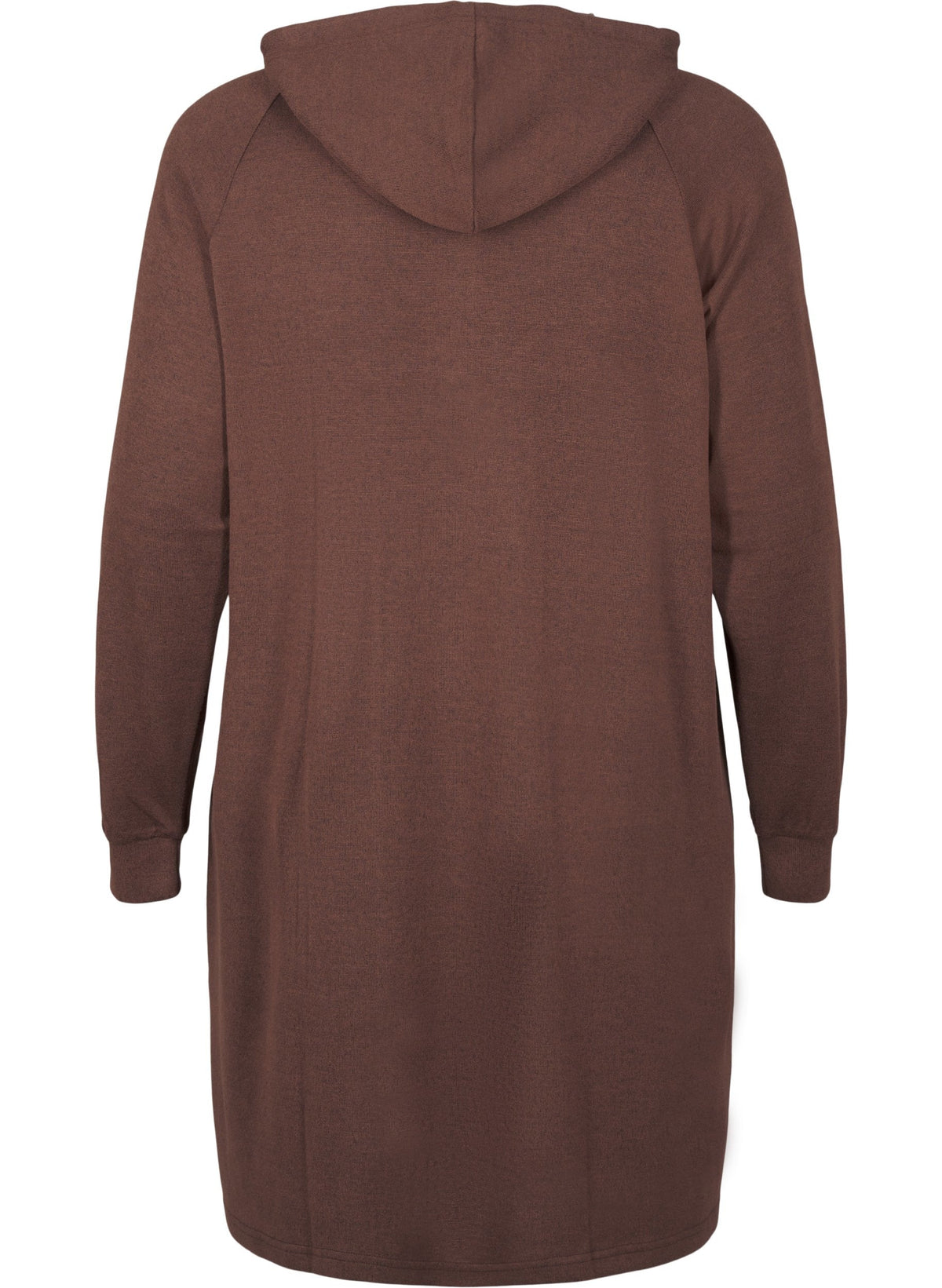 Zizzi Lucca Hooded Dress in Brown