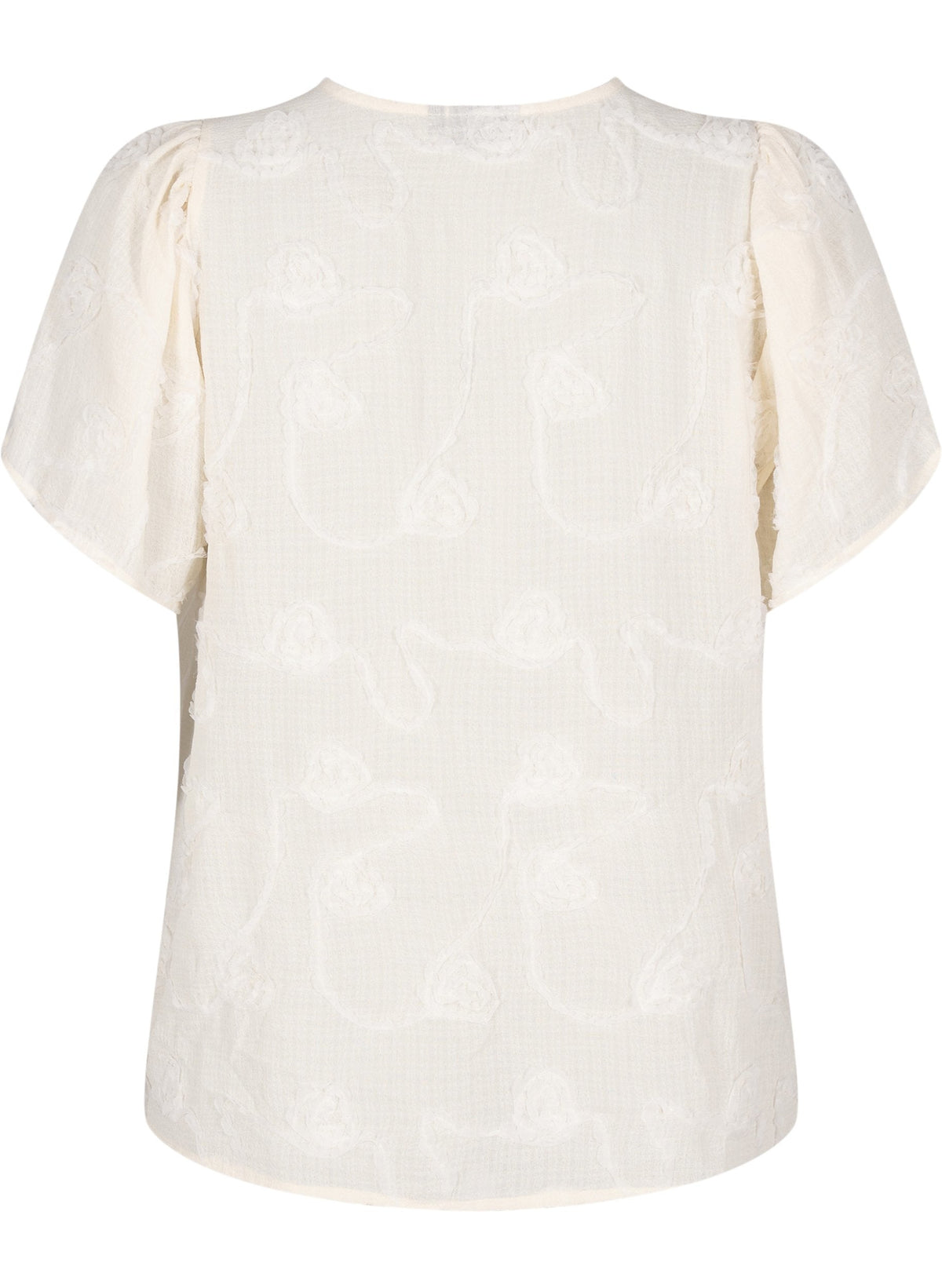 Zizzi Talia Shirt in Cream