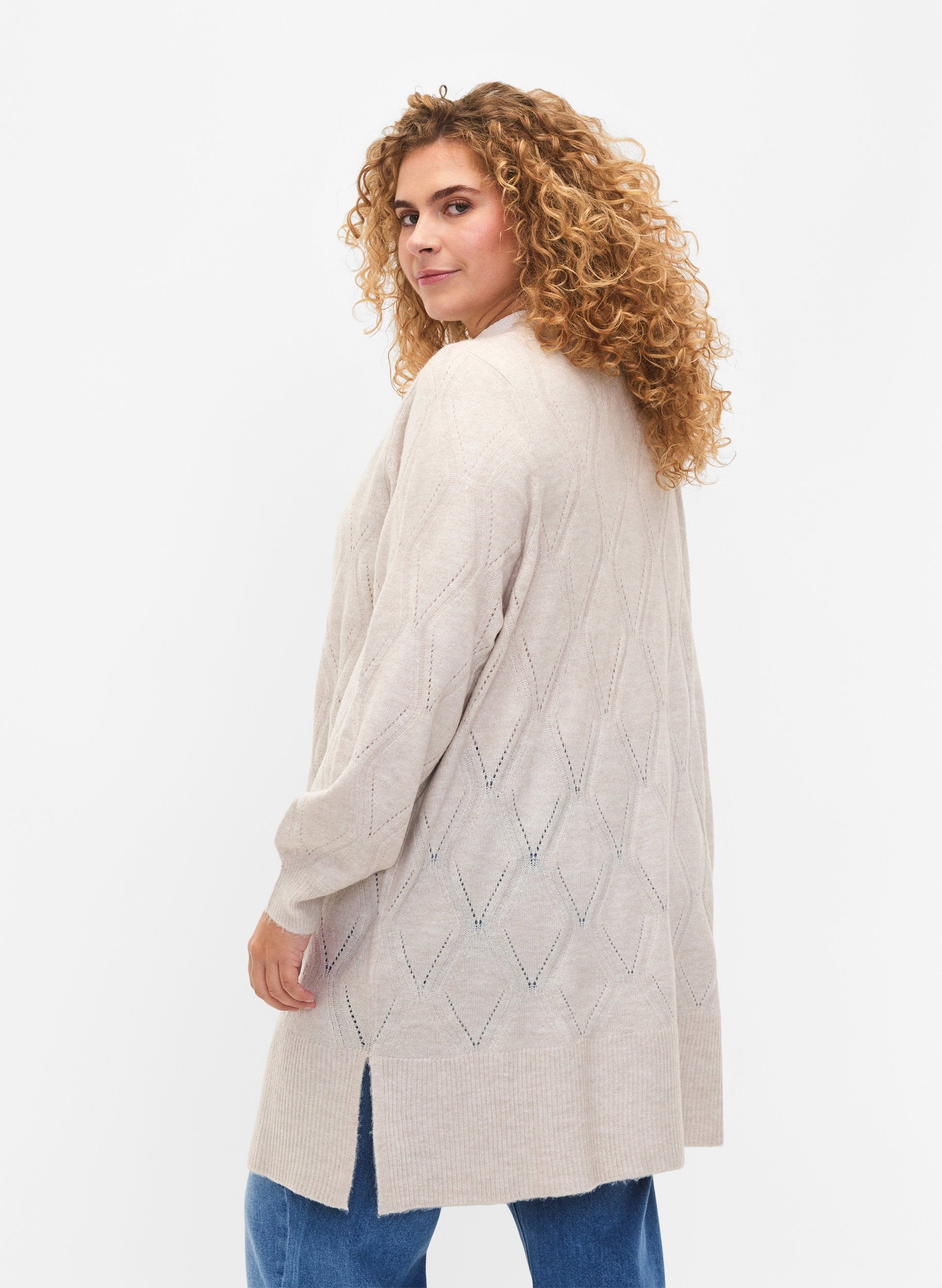 Zizzi Ziggi Beige Cardigan