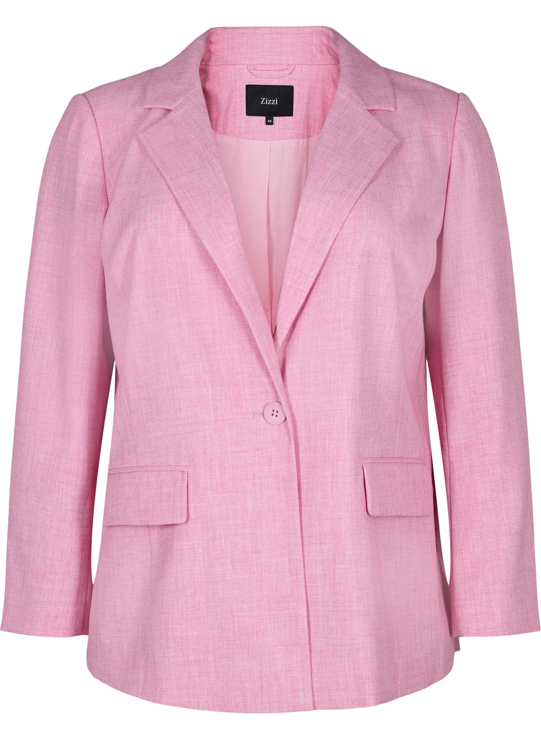 Zizzi Koopa Blazer in Rose - Wardrobe Plus