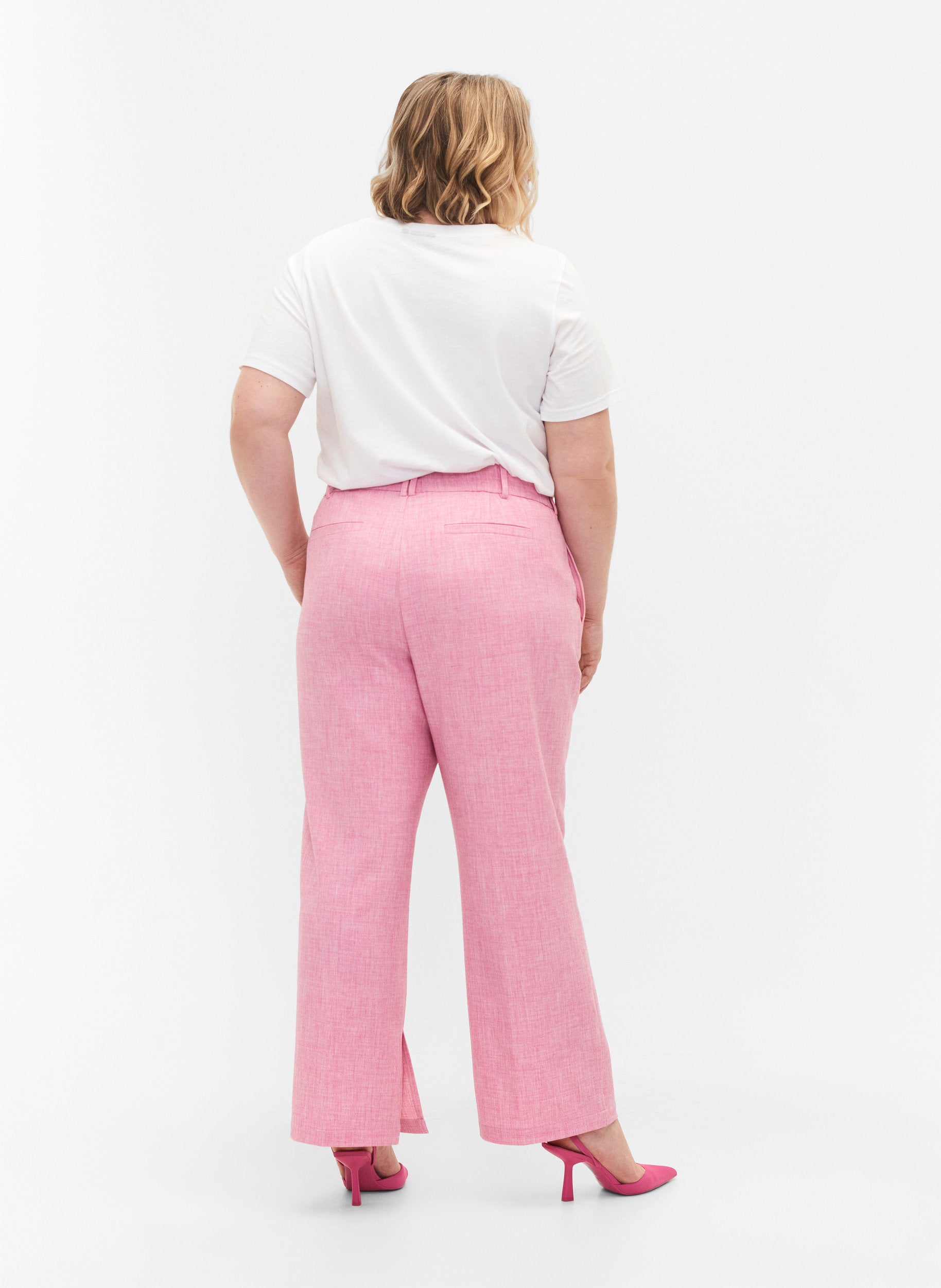 Zizzi Koopa Trousers in Rose - Wardrobe Plus