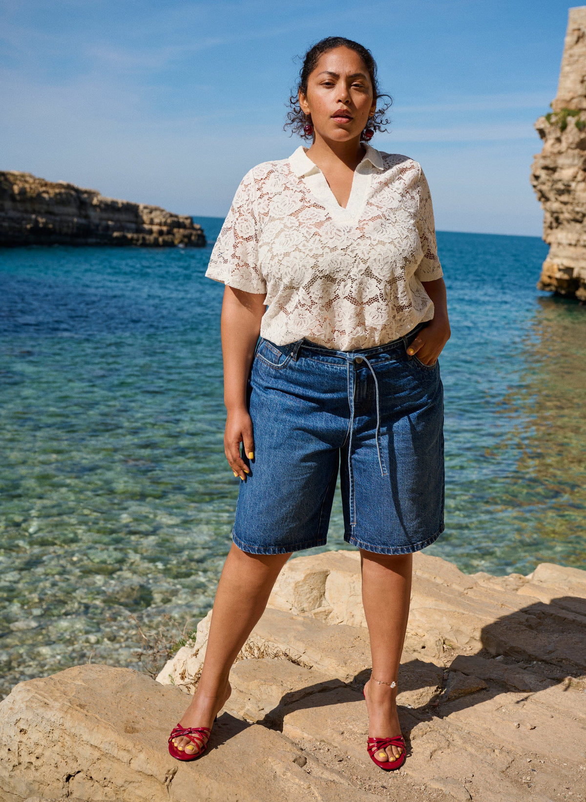 Zizzi Tami Denim Shorts