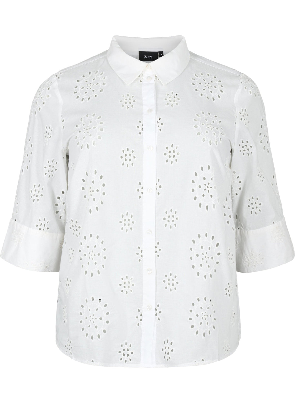 Zizzi Minna Shirt in White
