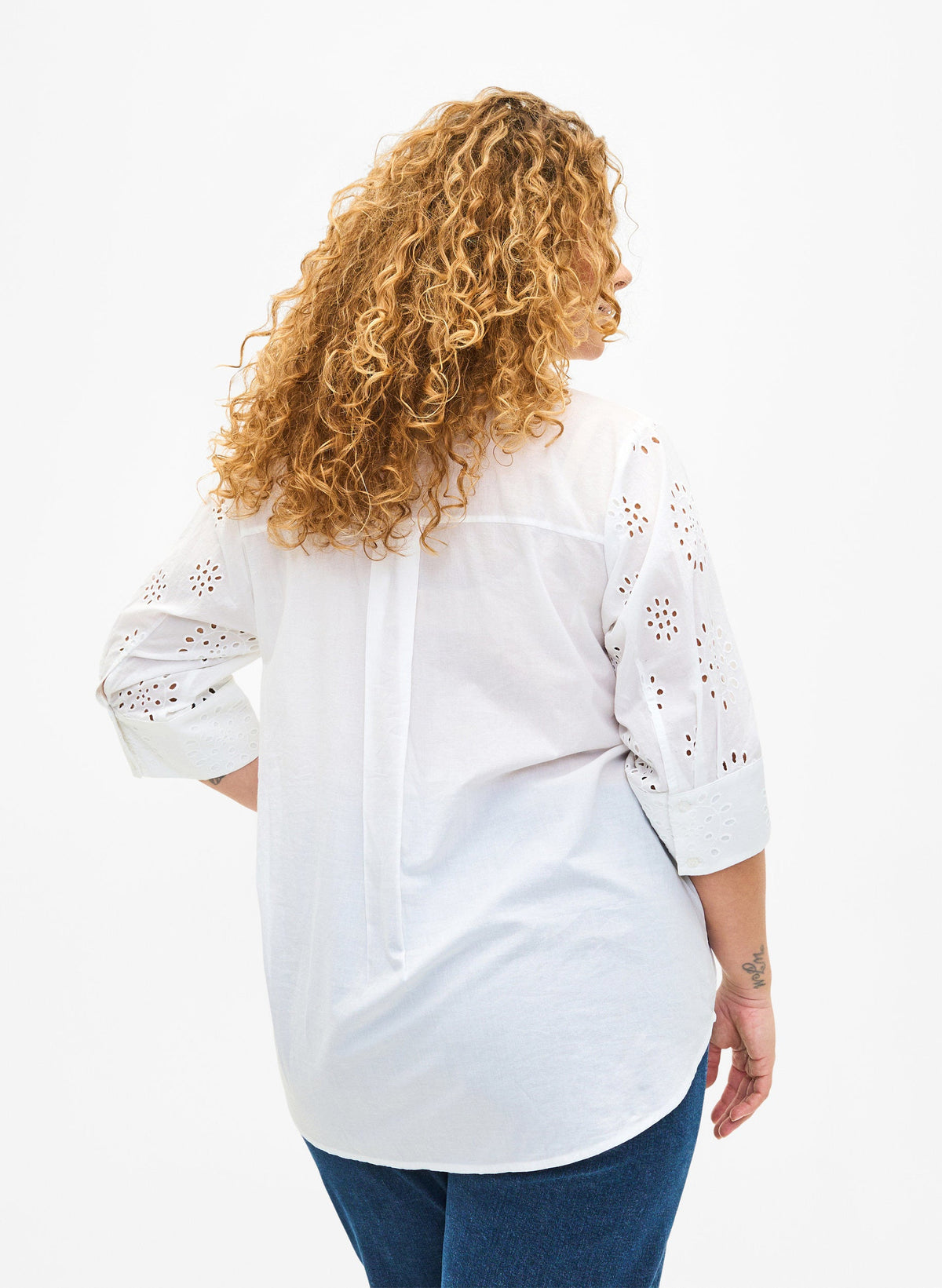 Zizzi Minna Shirt in White