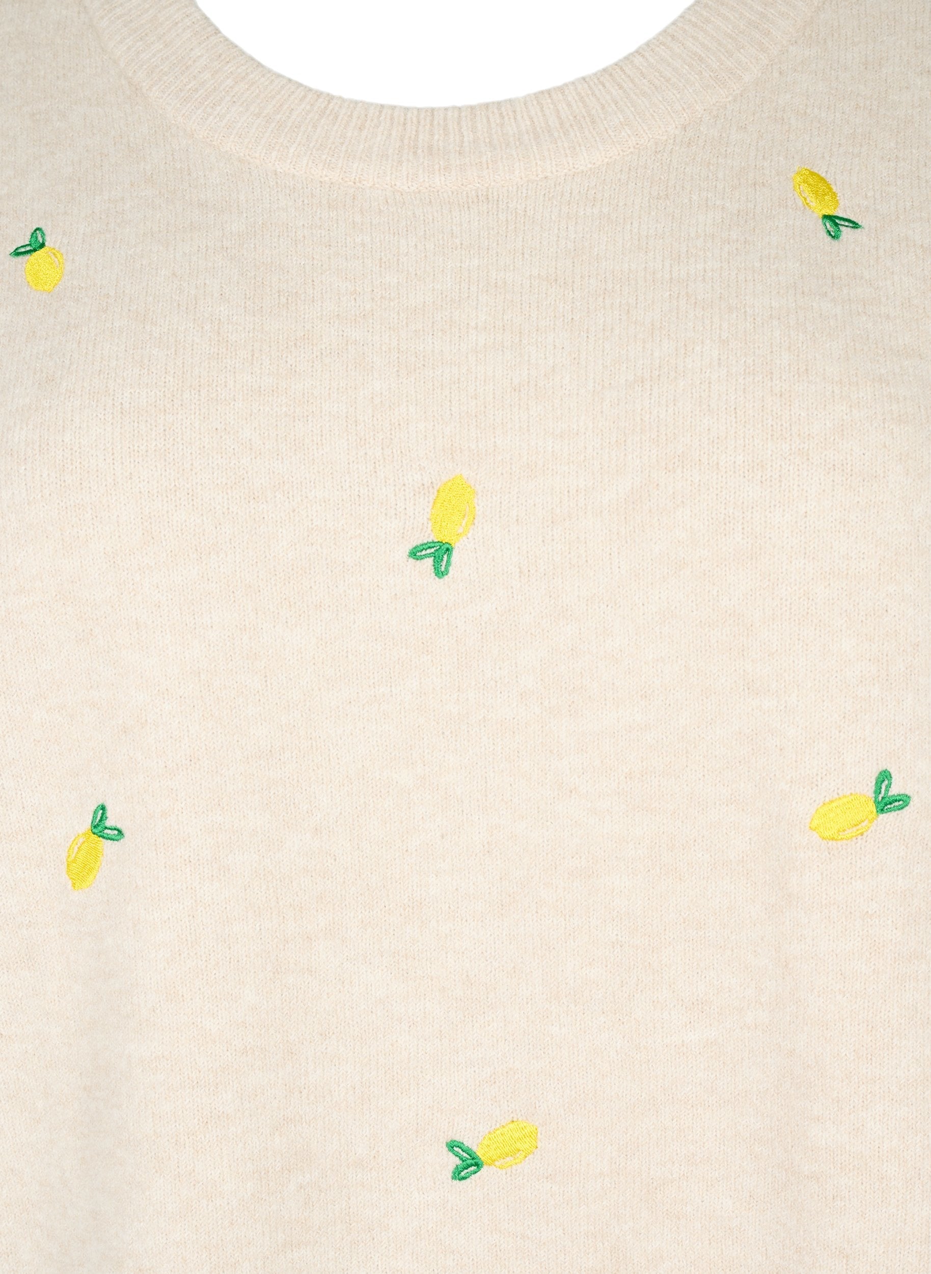 Zizzi Lemon Jumper in Beige