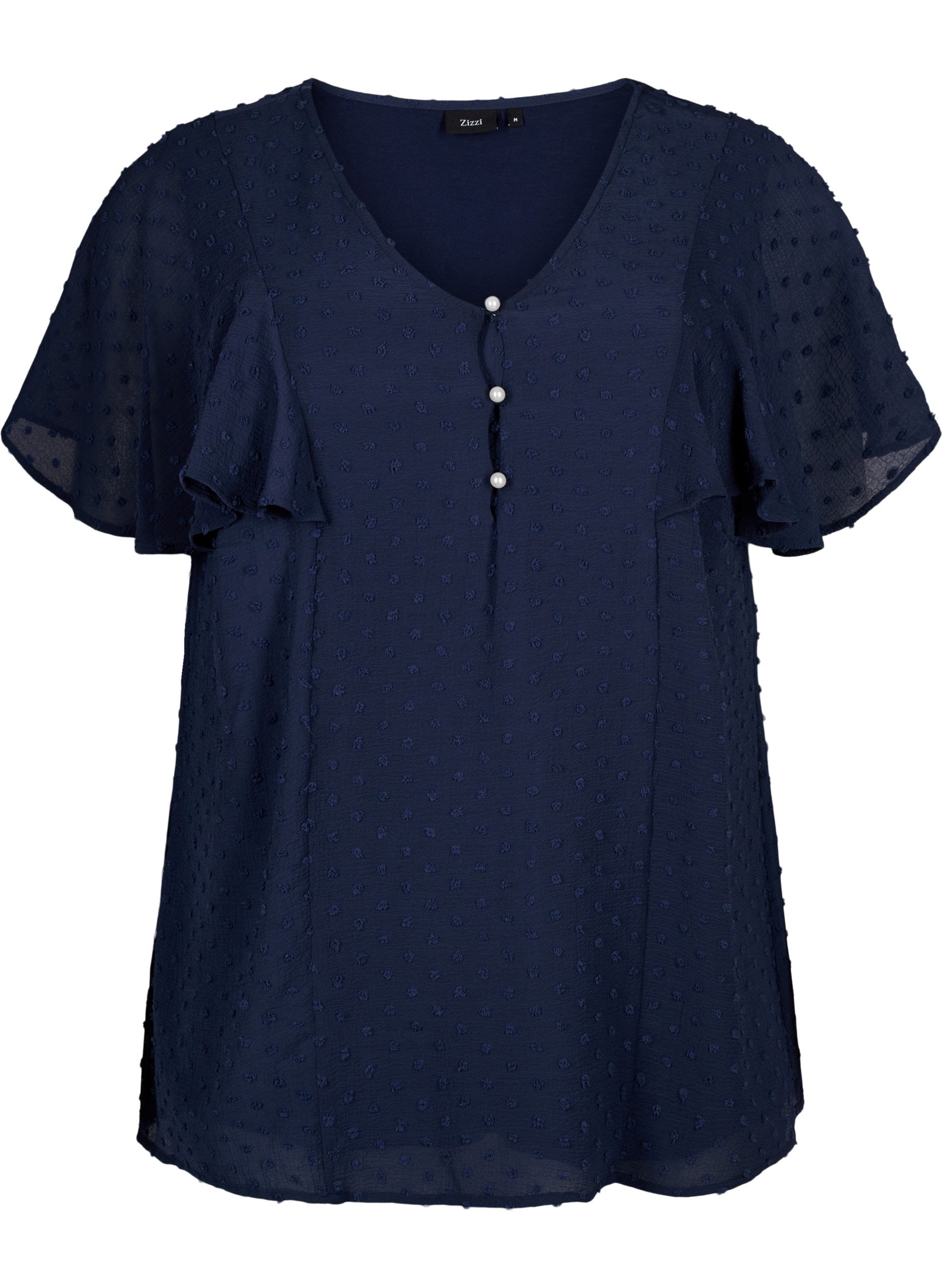 Zizzi Mhajar Blouse in Navy