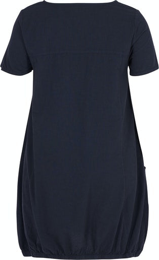 Zizzi Cotton Bubble Dress in Navy