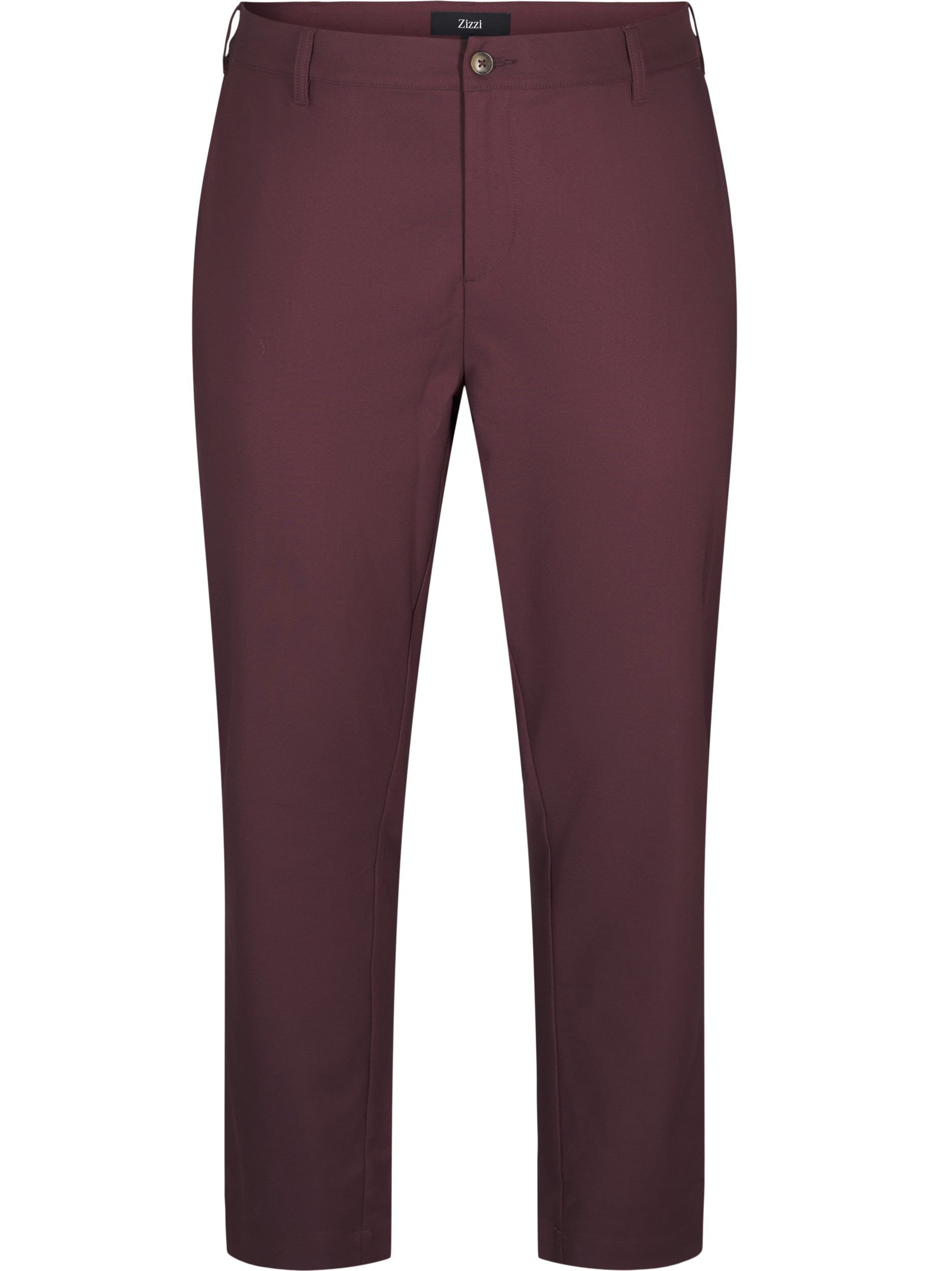 Zizzi Edith Trousers in Burgundy