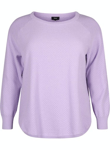Zizzi Melsa Jumper in Lavender