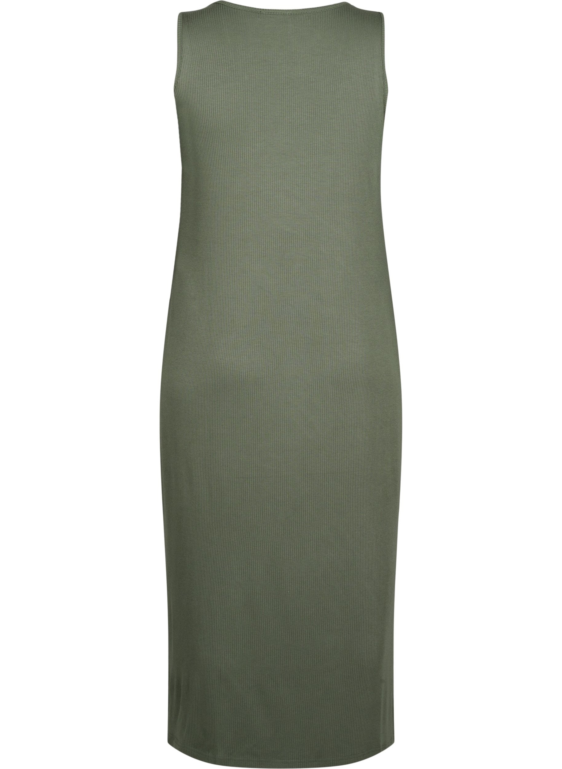 Zizzi Sleeveless Carly Dress in Khaki
