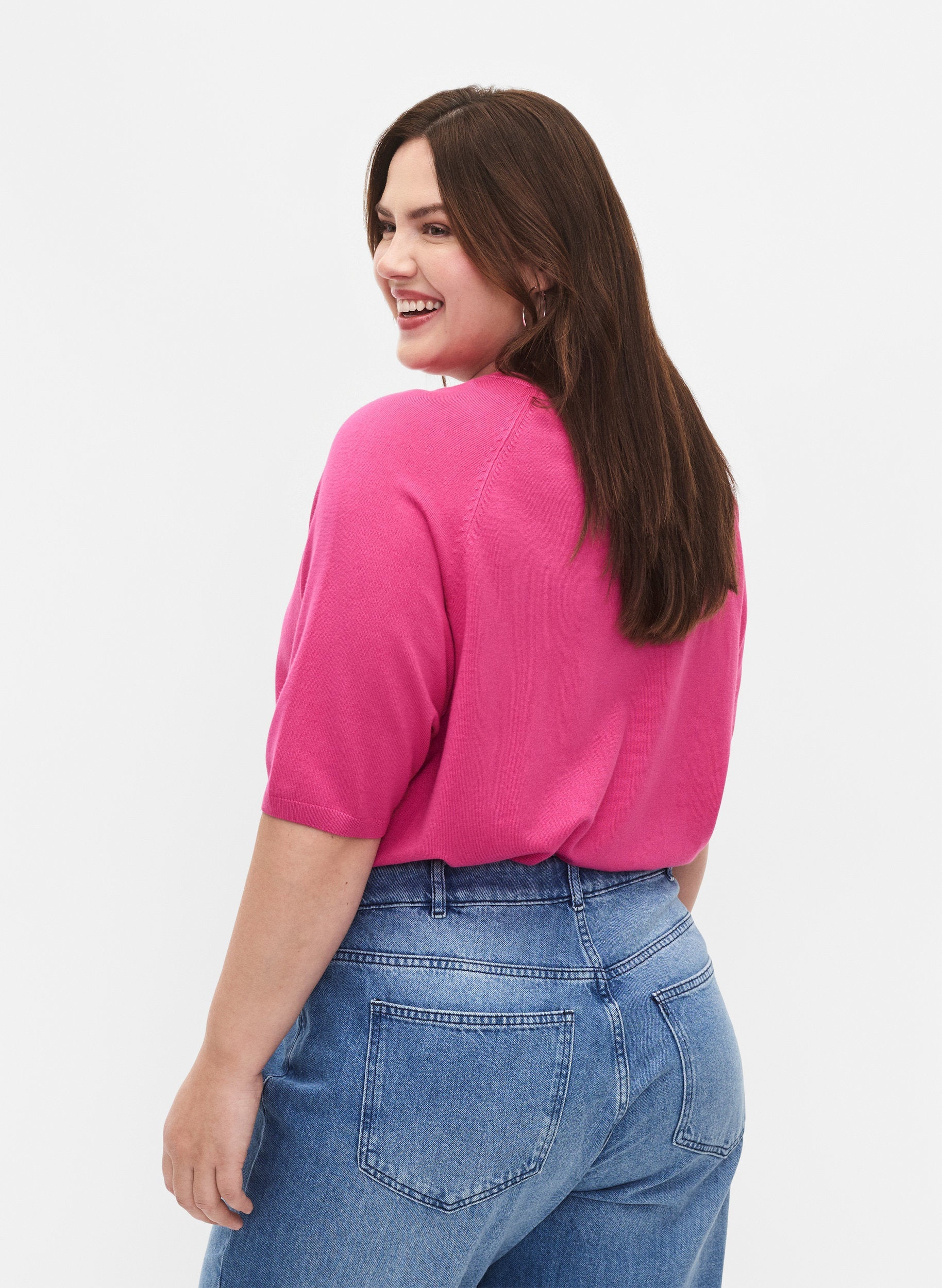 Zizzi Carrie Jumper in Pink