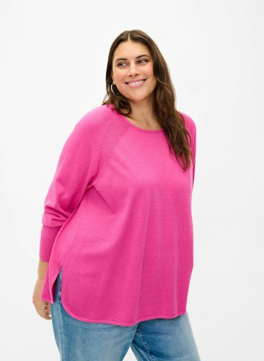 Zizzi Mella Pullover in Pink