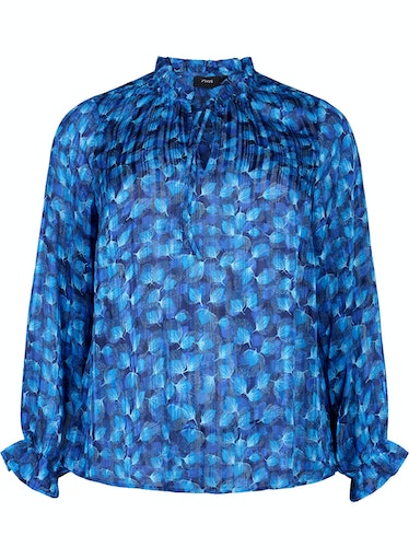 Zizzi Lucy Leaf Print Blouse