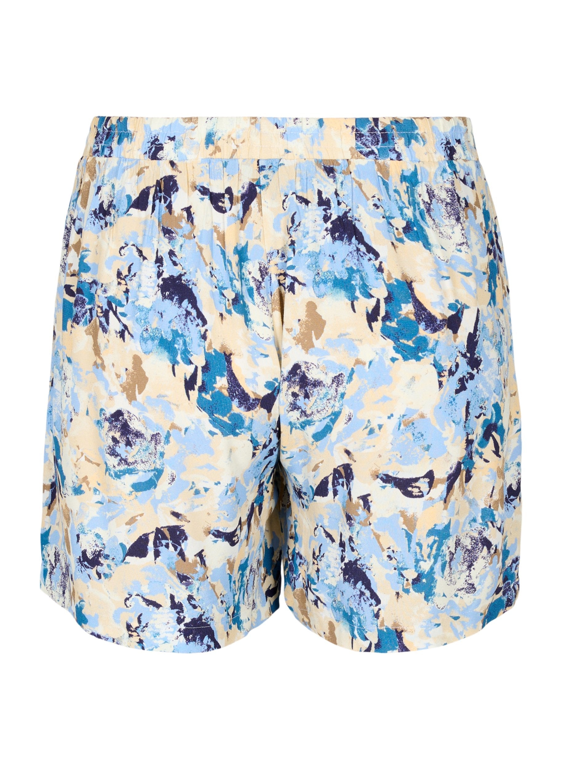 Zizzi Bella Graphic Shorts in Blue