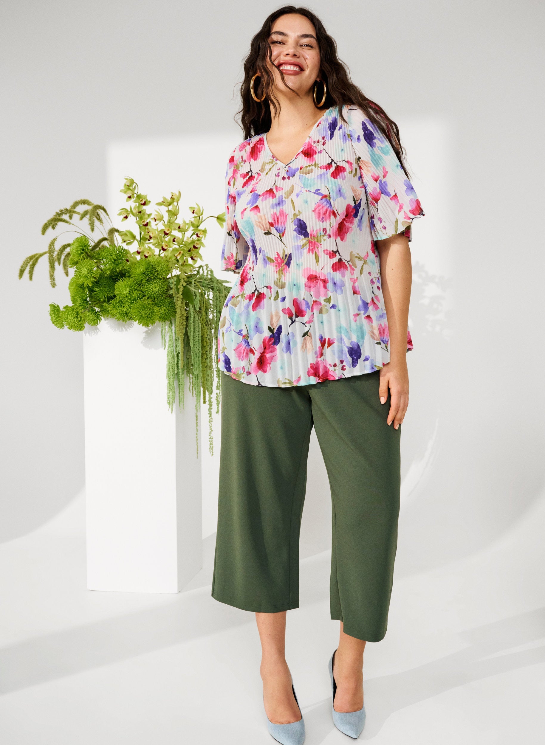 Zizzi Cathrine Floral Blouse