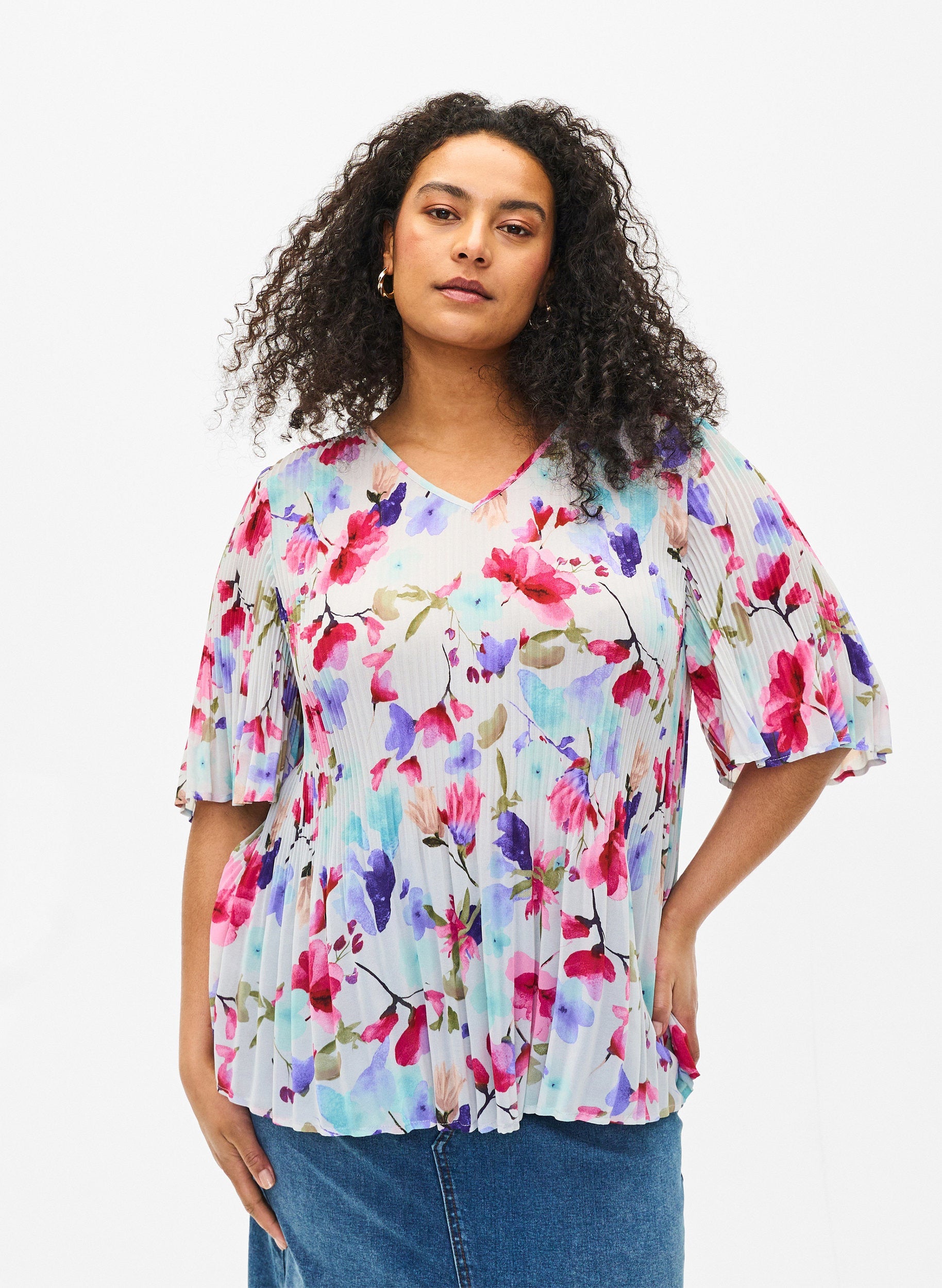 Zizzi Cathrine Floral Blouse