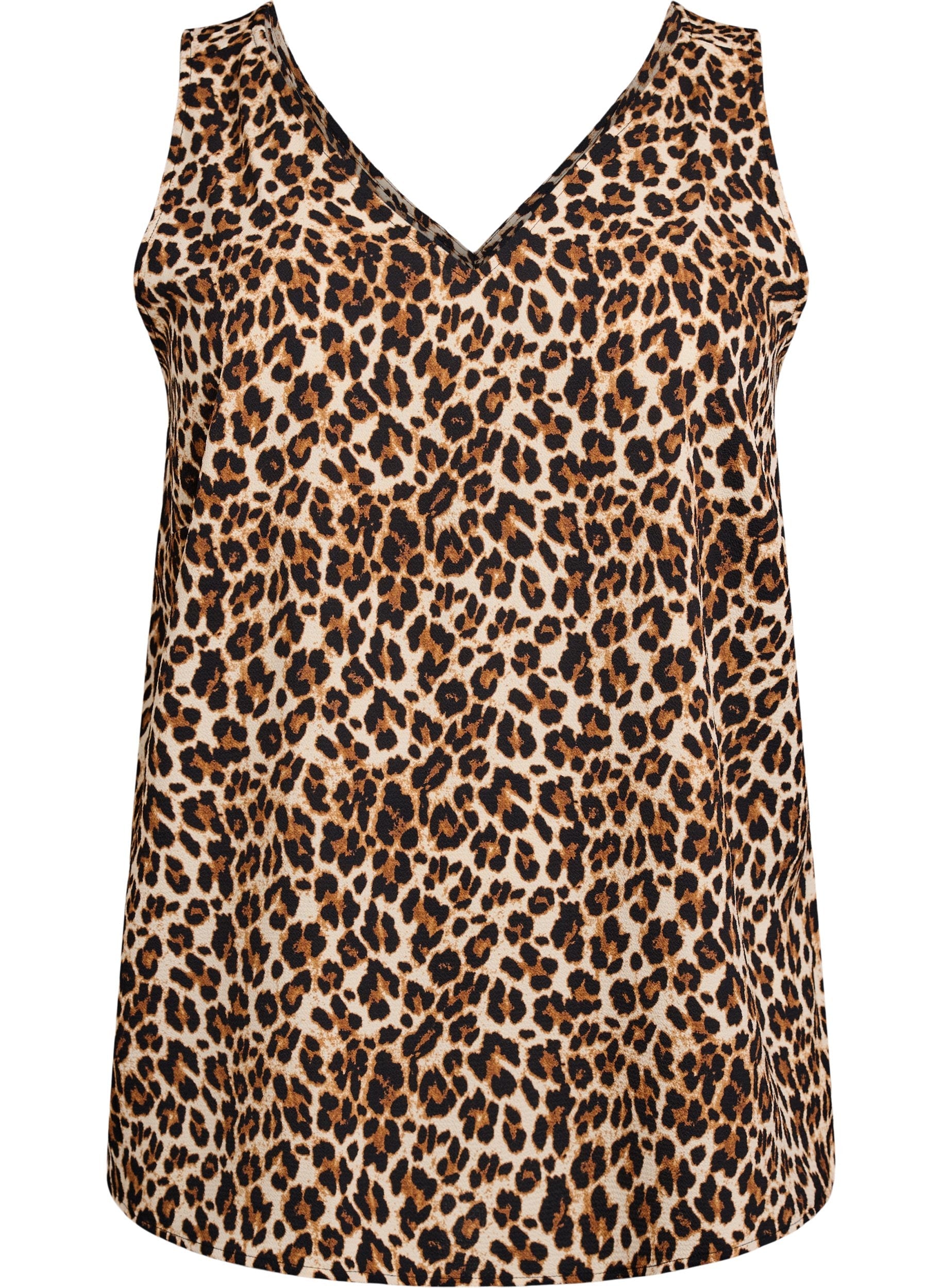 Zizzi Anni Sleeveless Top in Leopard