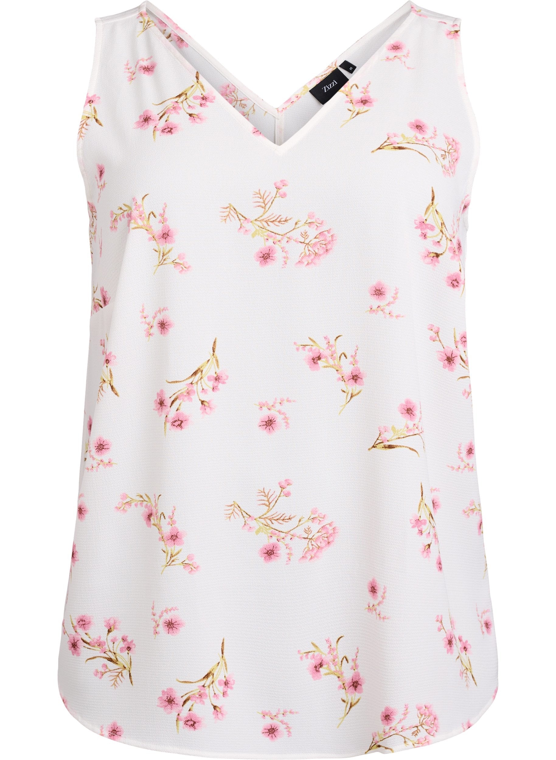 Zizzi Anni Sleeveless Top in White