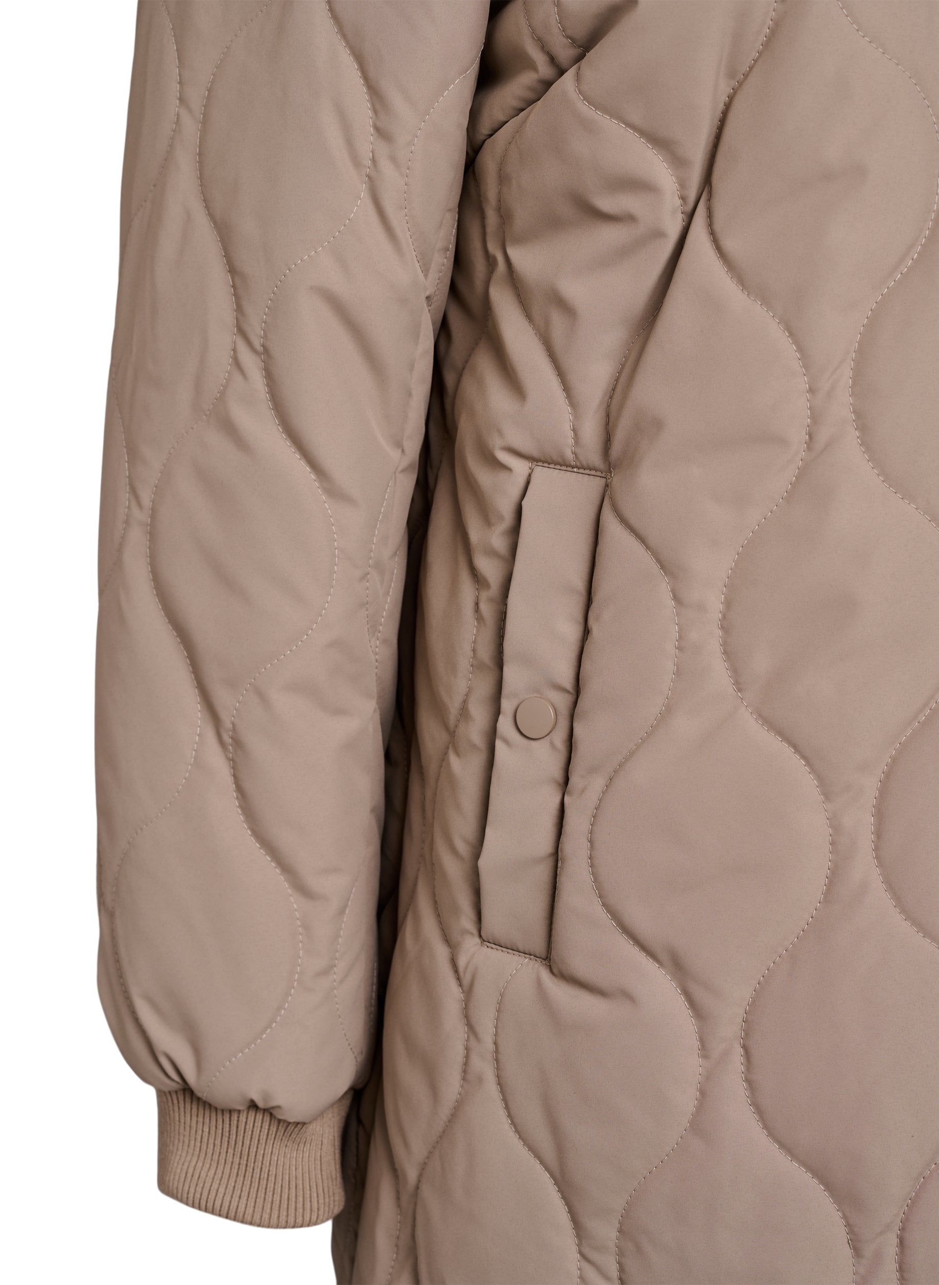 Zizzi Bibi Coat in Taupe