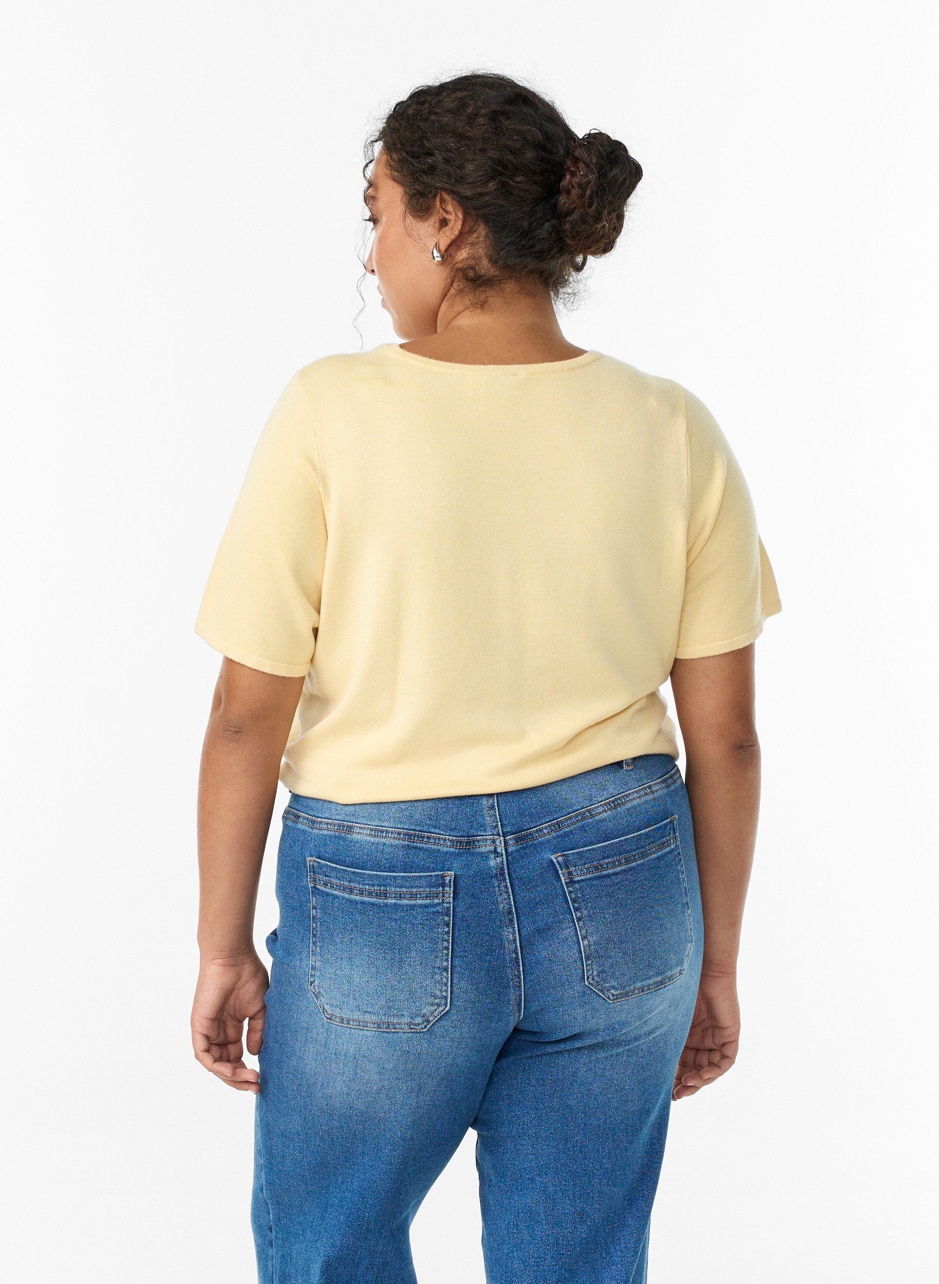 Zizzi Callie Knit Top in Sunlight