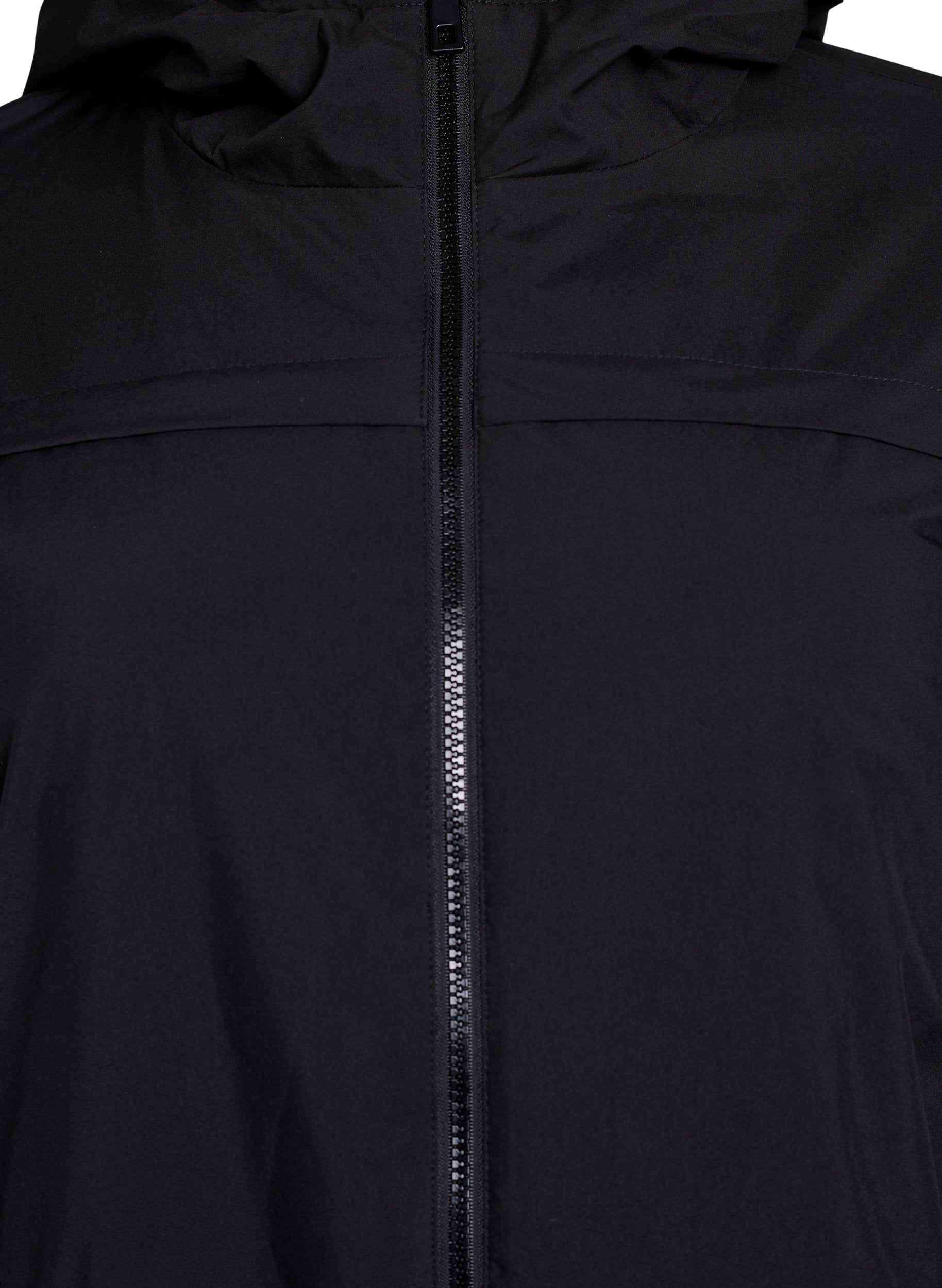 Zizzi Cam Coat in Black