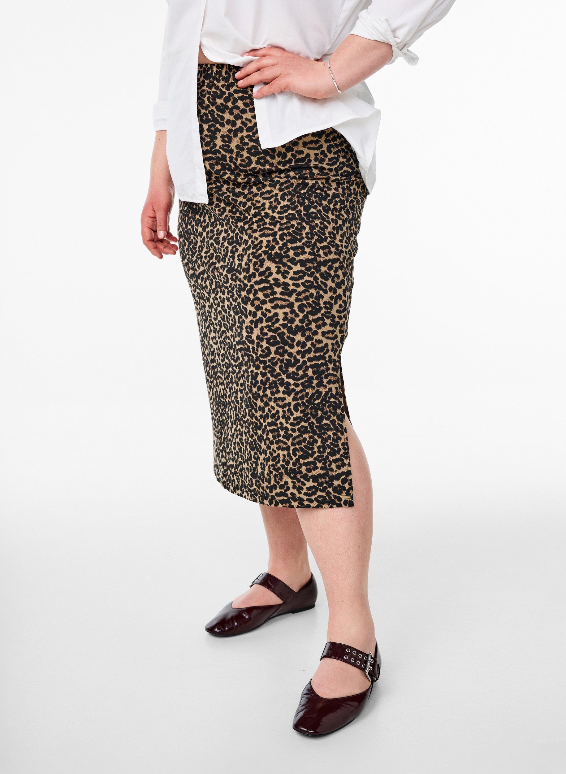 Zizzi Dorit Skirt in Leopard