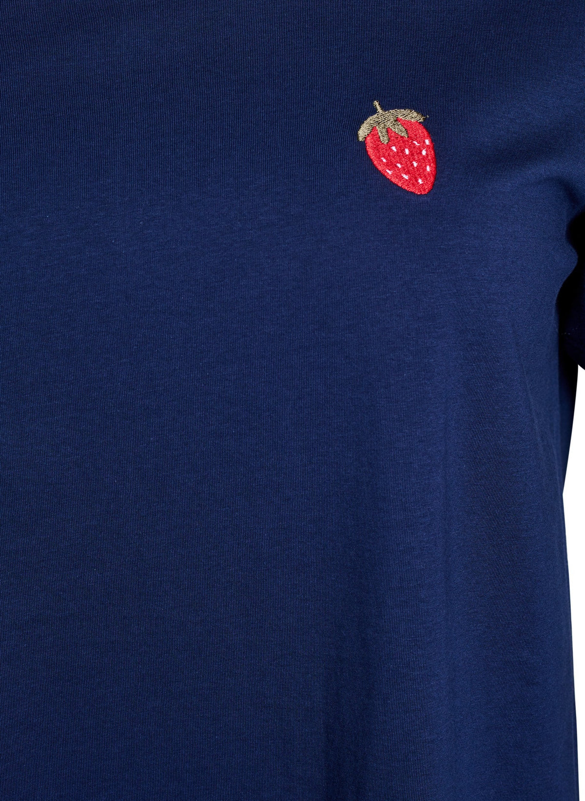 Zizzi Elin Strawberry T-Shirt in Navy
