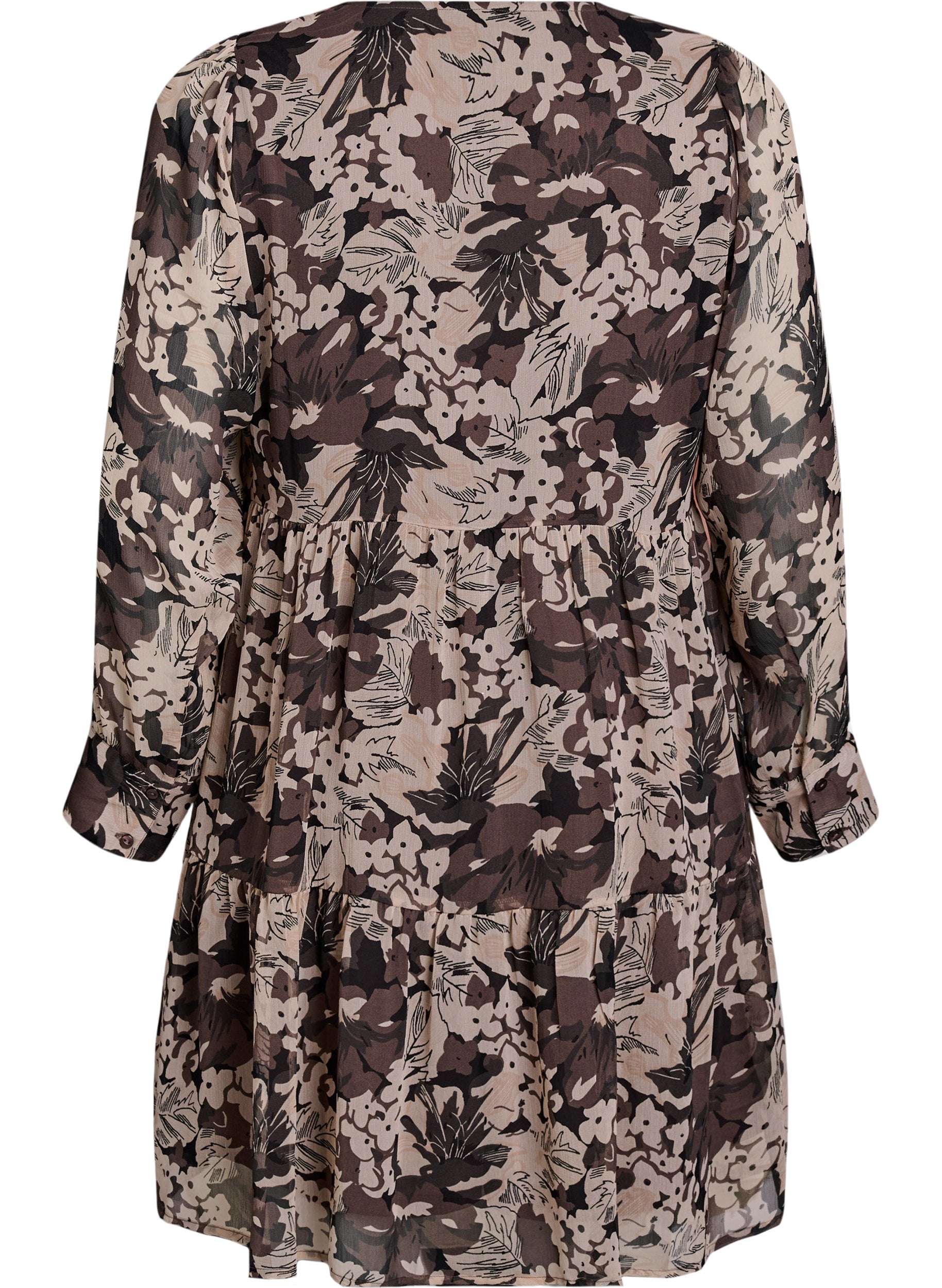 Zizzi Karina Dress in Brown