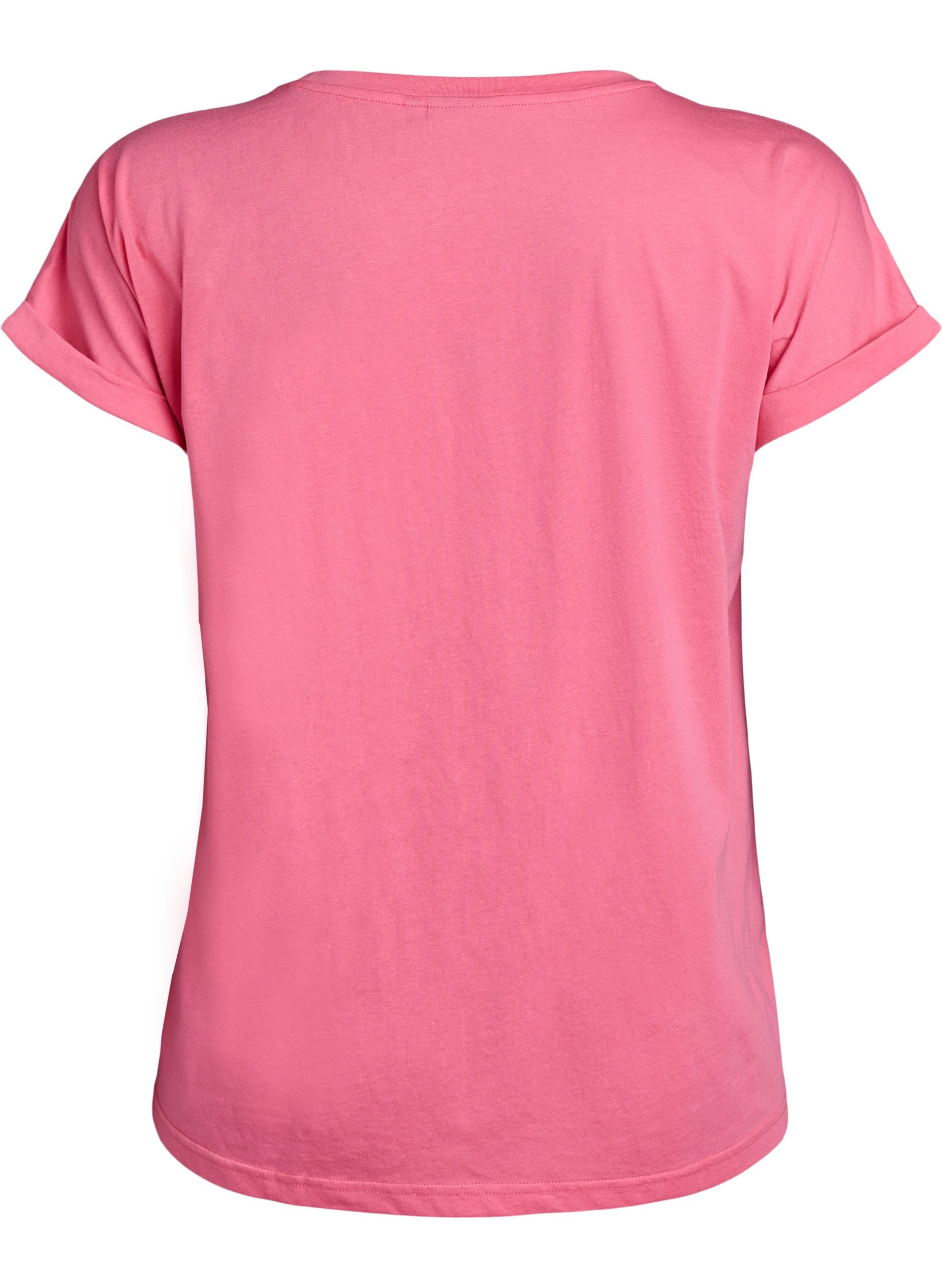 Zizzi Katja T-Shirt in Bubblegum Pink