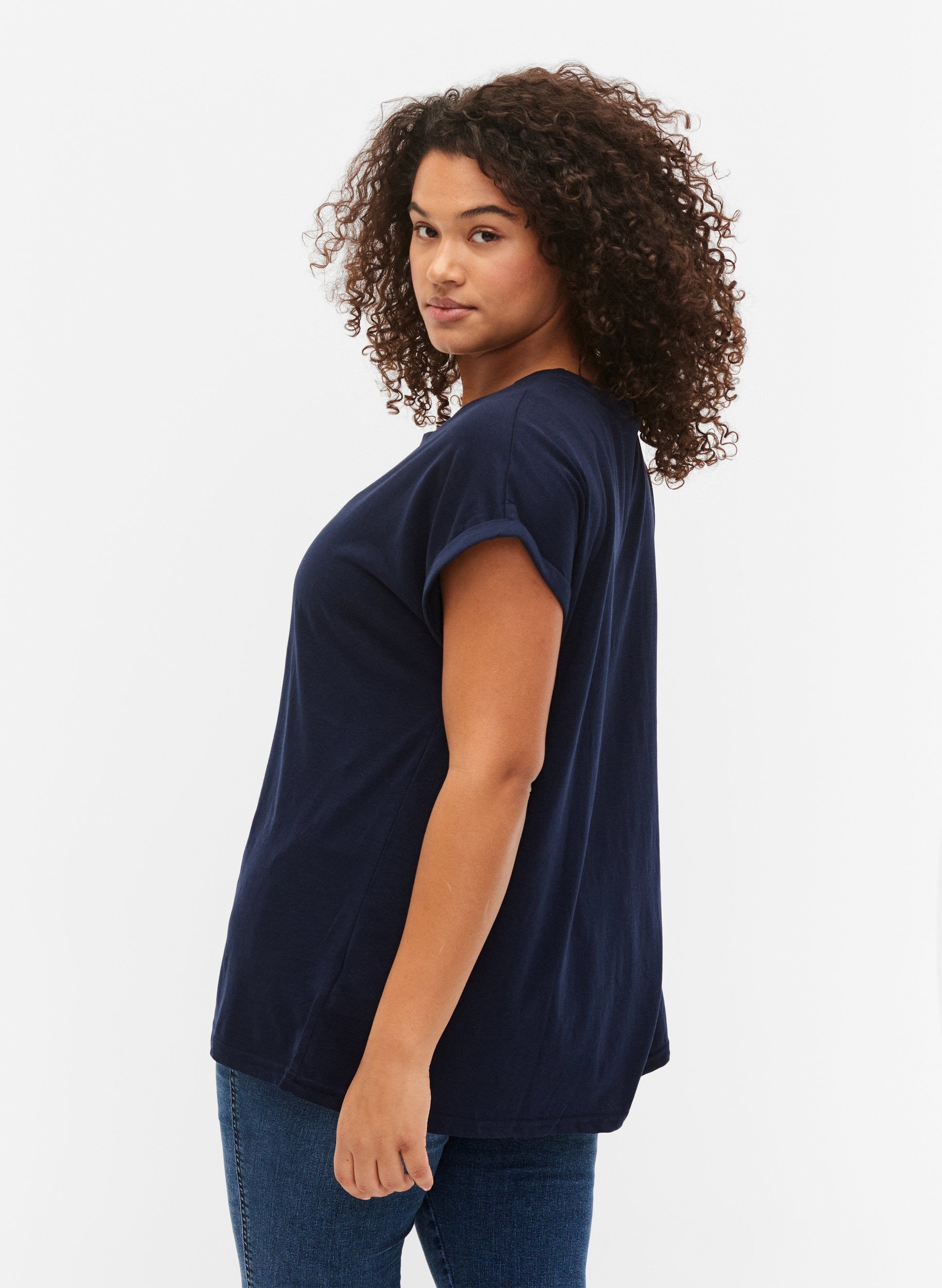 Zizzi Katja T-Shirt in Navy