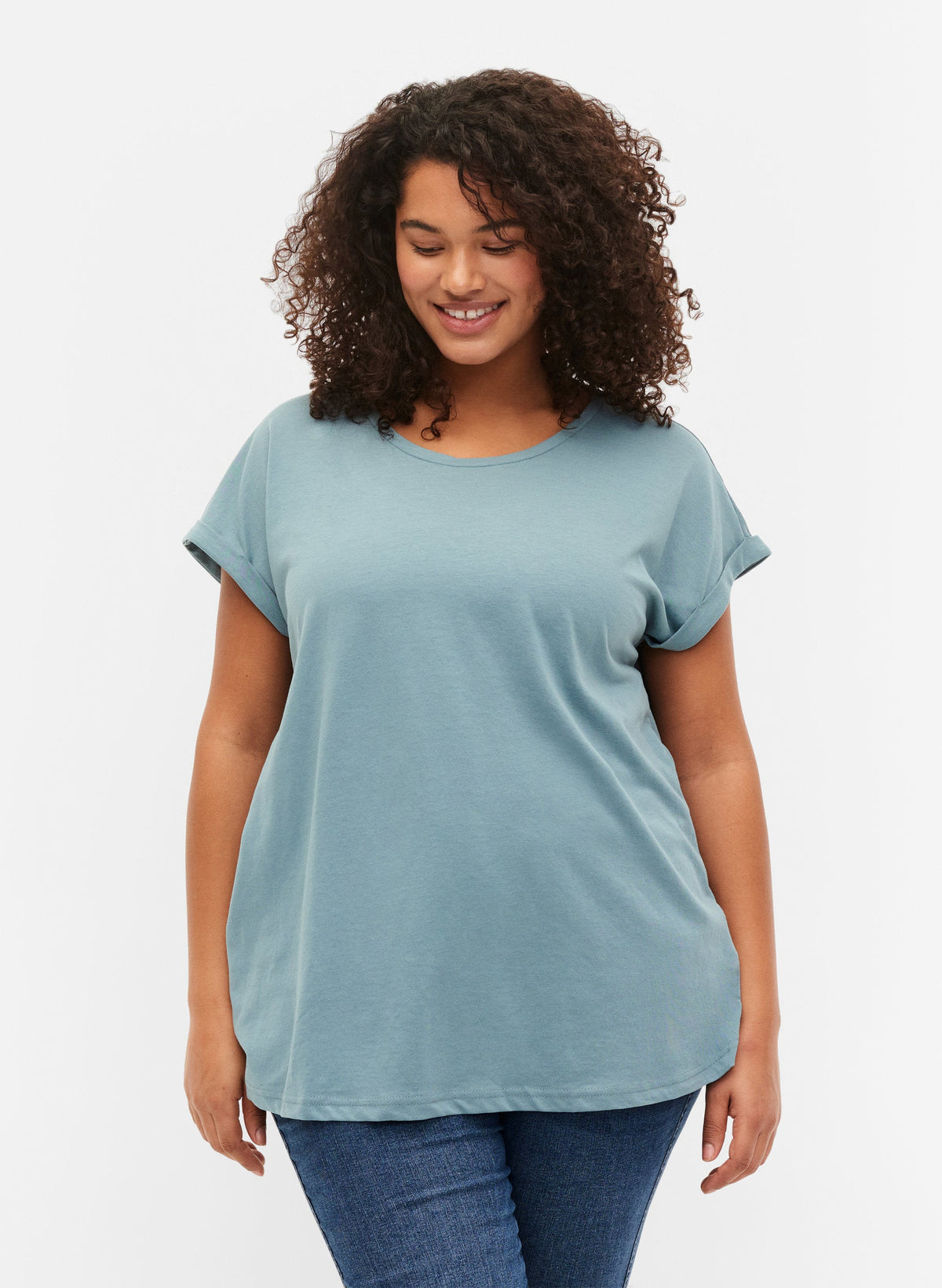 Zizzi Katja T-Shirt in Petrol