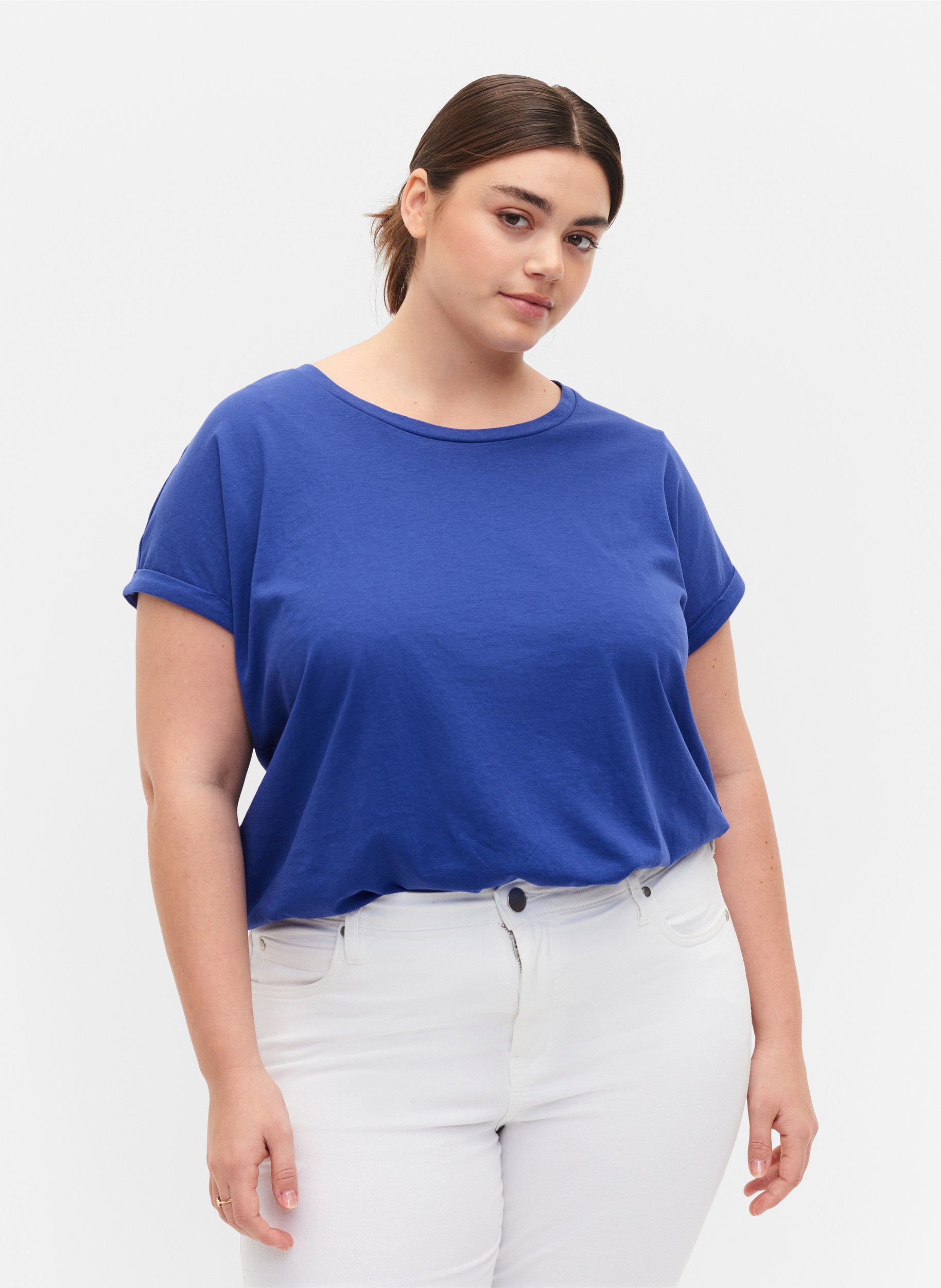 Zizzi Katja T-Shirt in Royal Blue