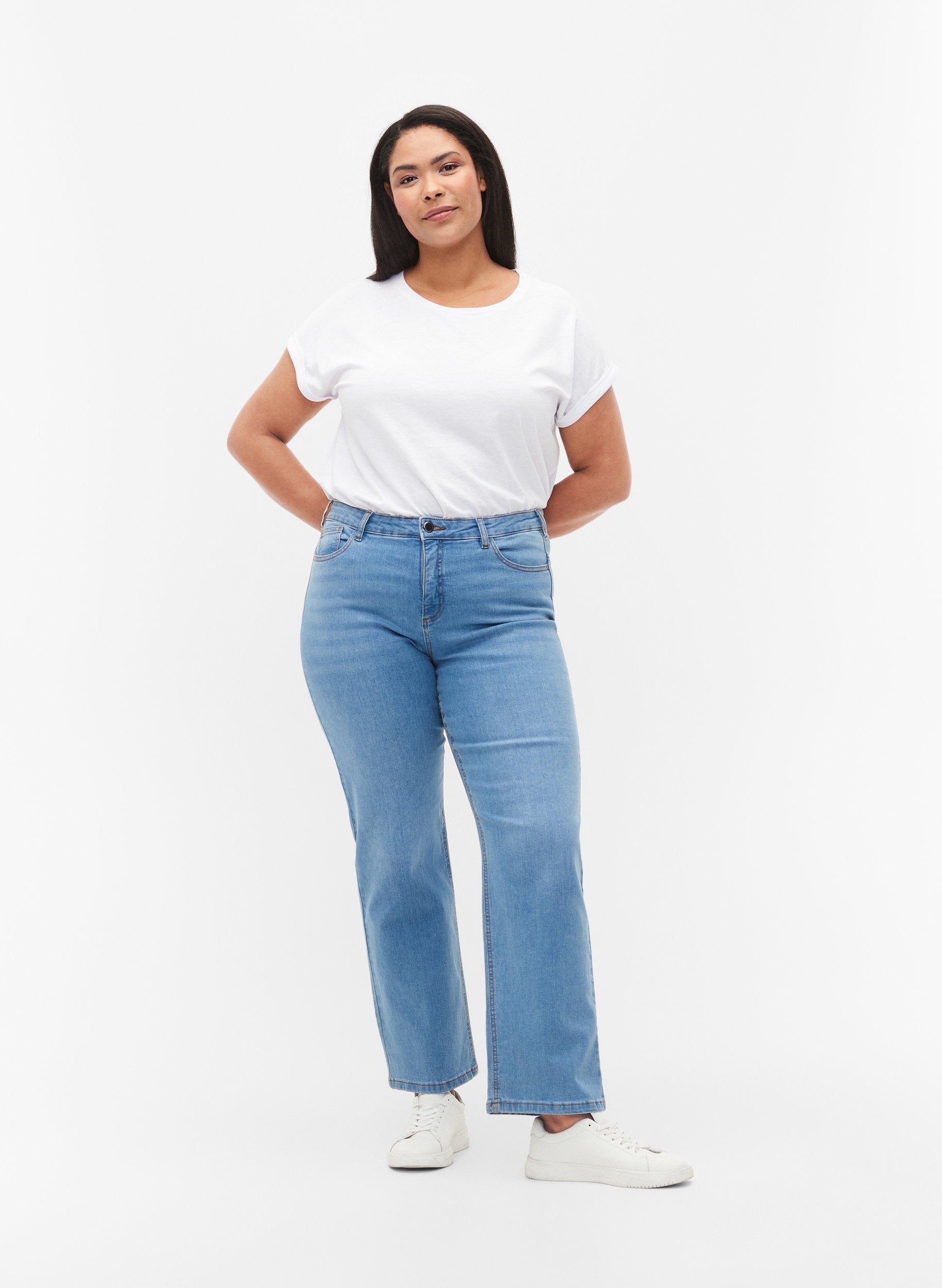 Zizzi Katja T-Shirt in White