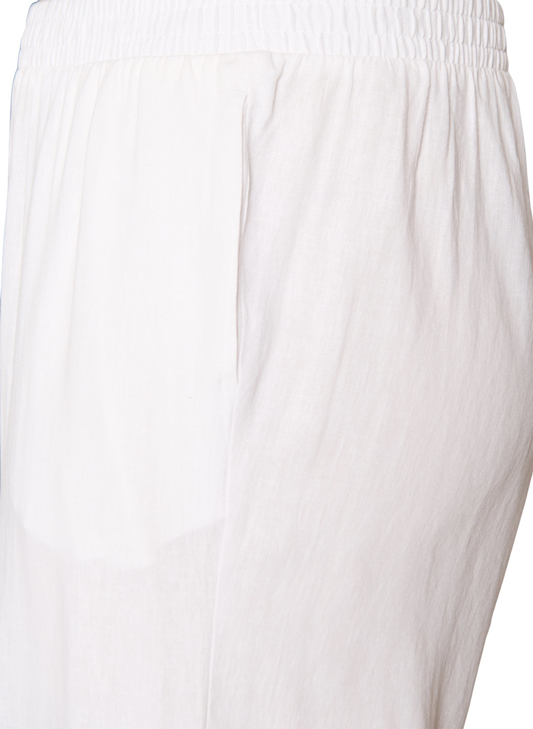 Zizzi Line Trousers in White