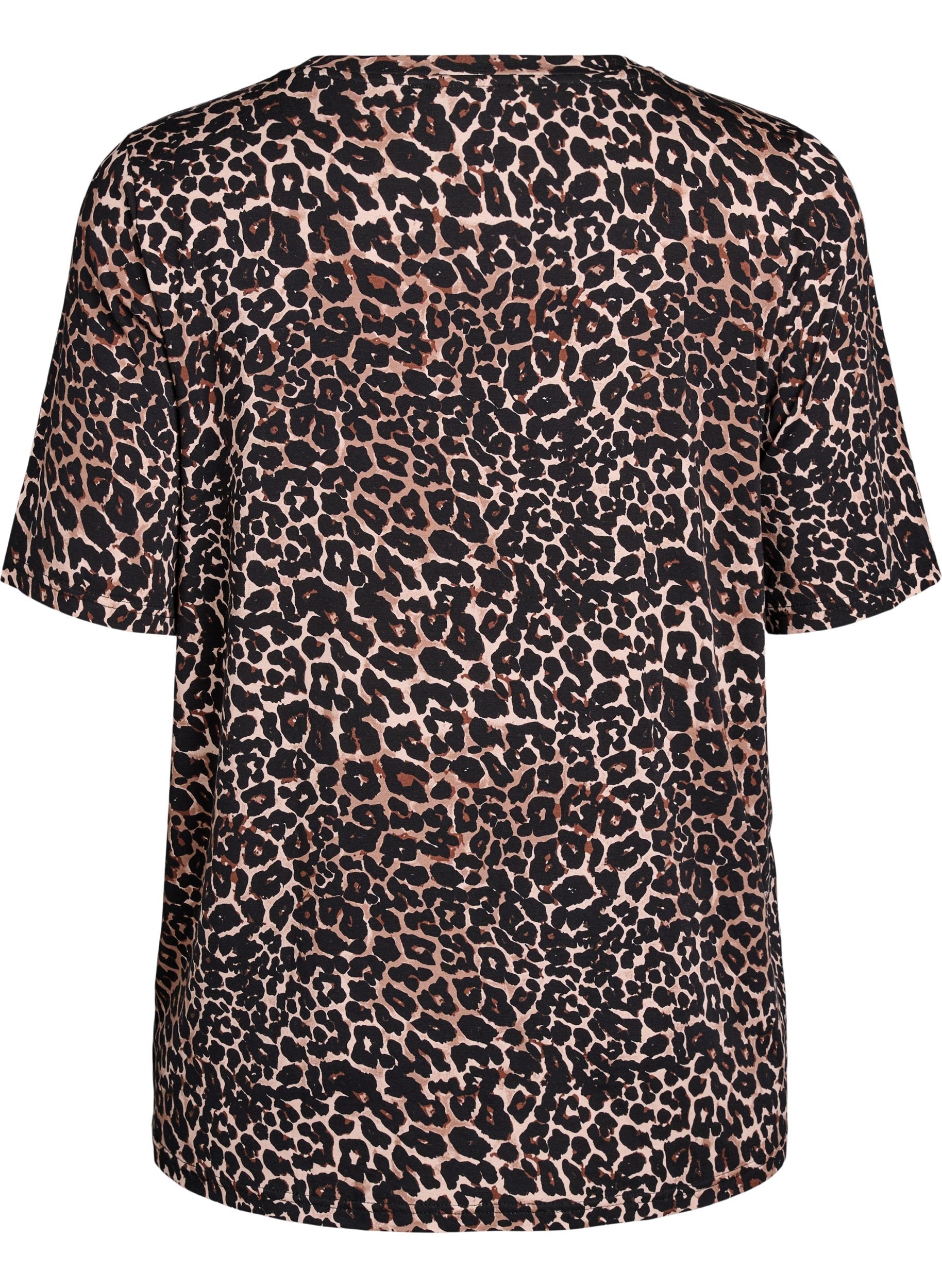 Zizzi Mandy T-Shirt in Leopard Print