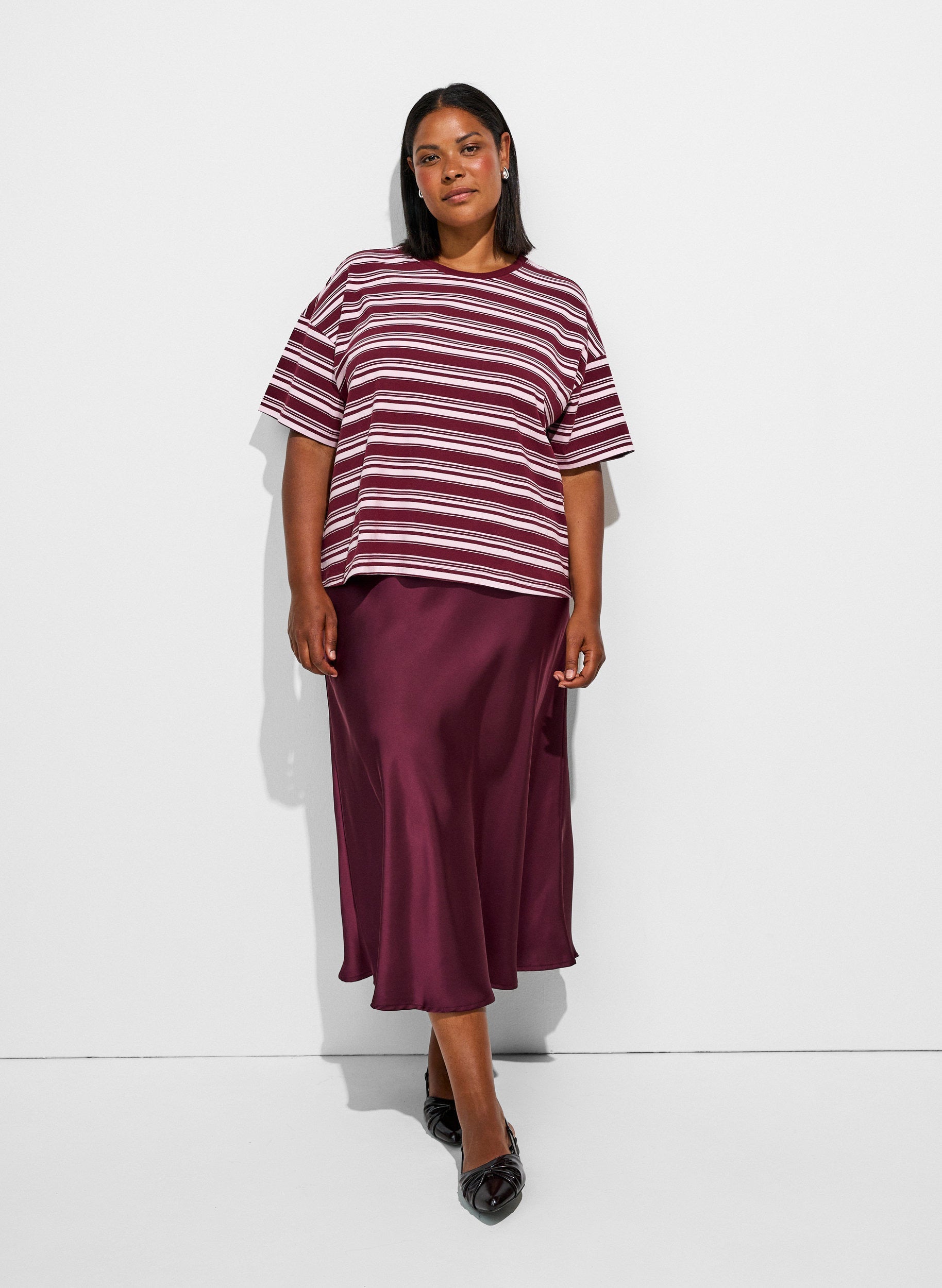 Zizzi Minela Skirt in Winetasting