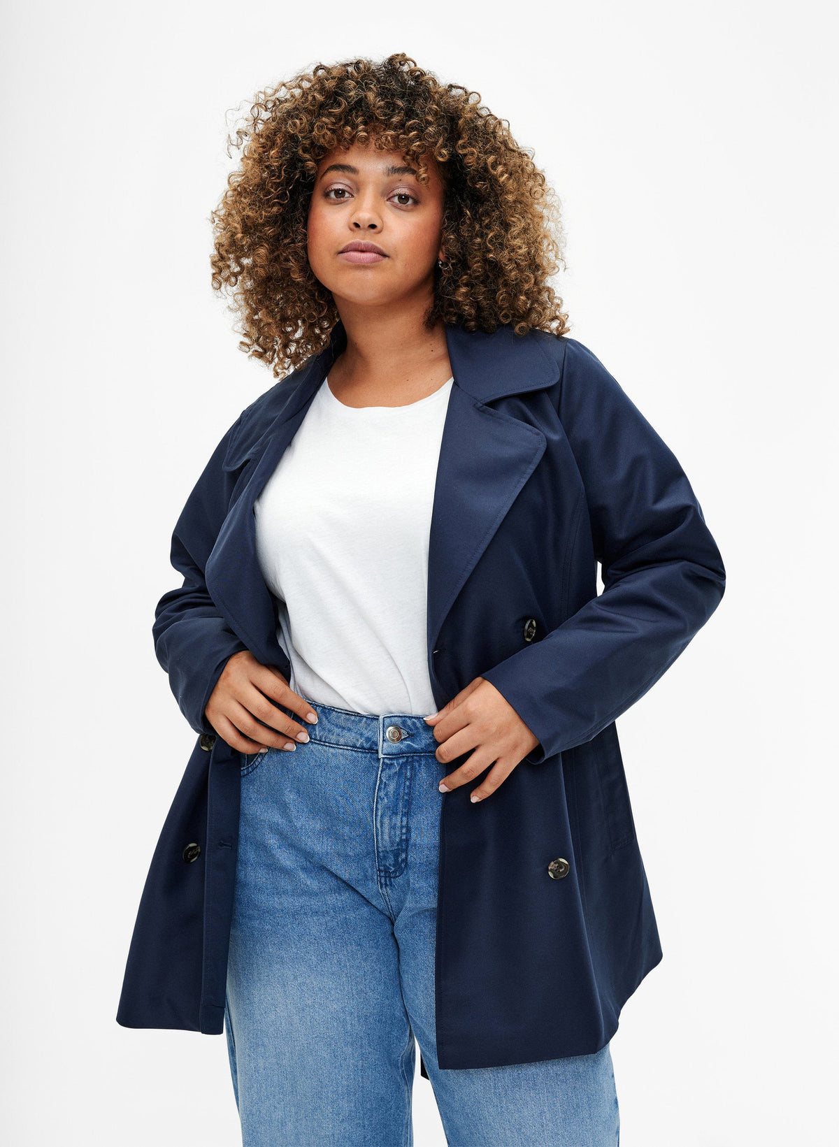 Zizzi Selin Jacket in Navy