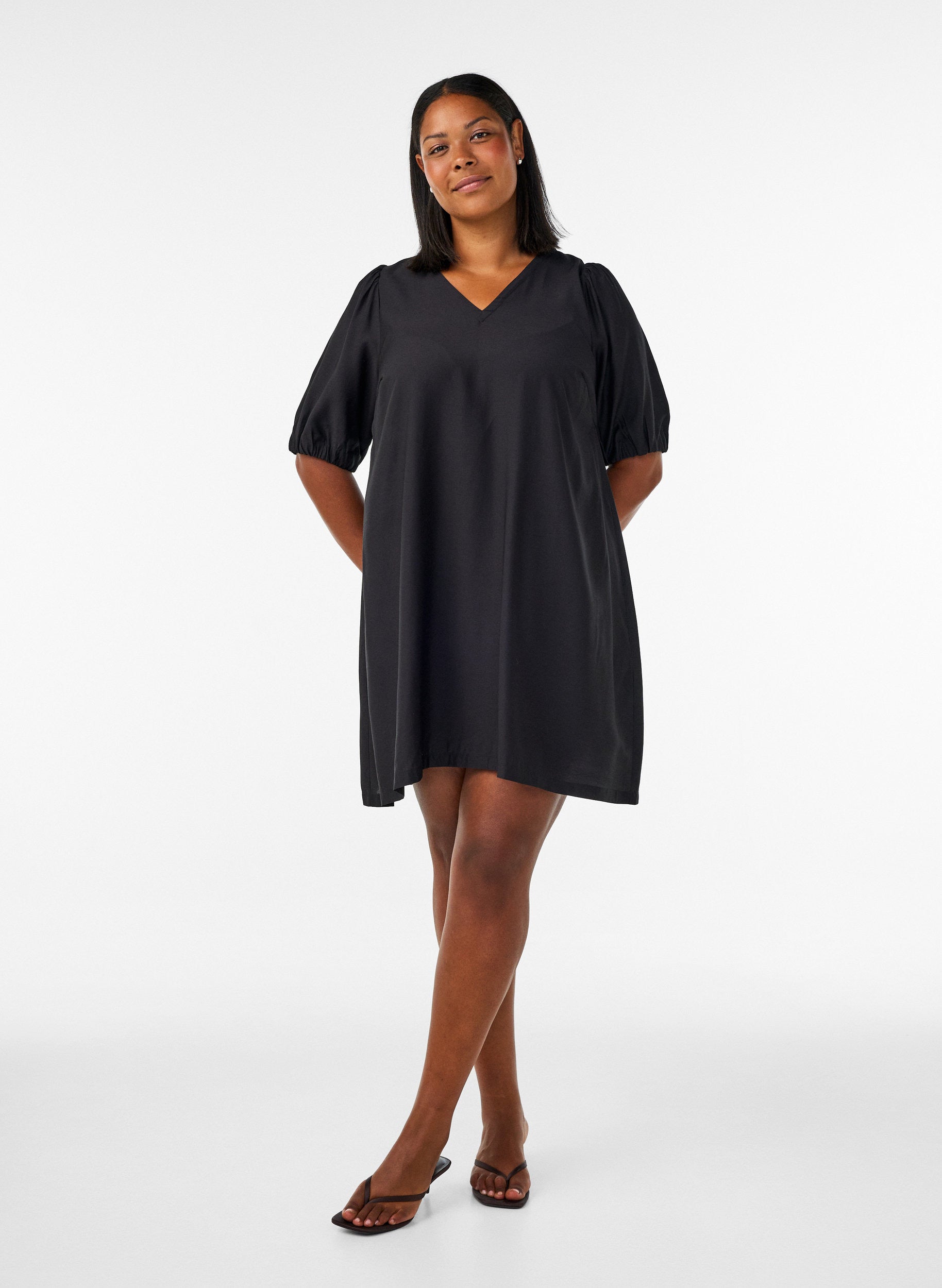 Zizzi Stina Dress in Black