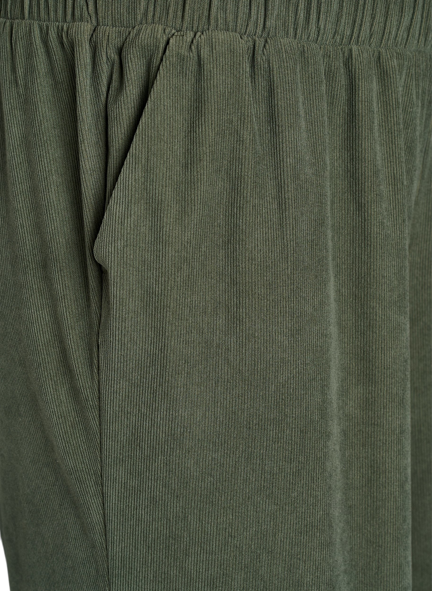Zizzi Surine Trousers in Khaki