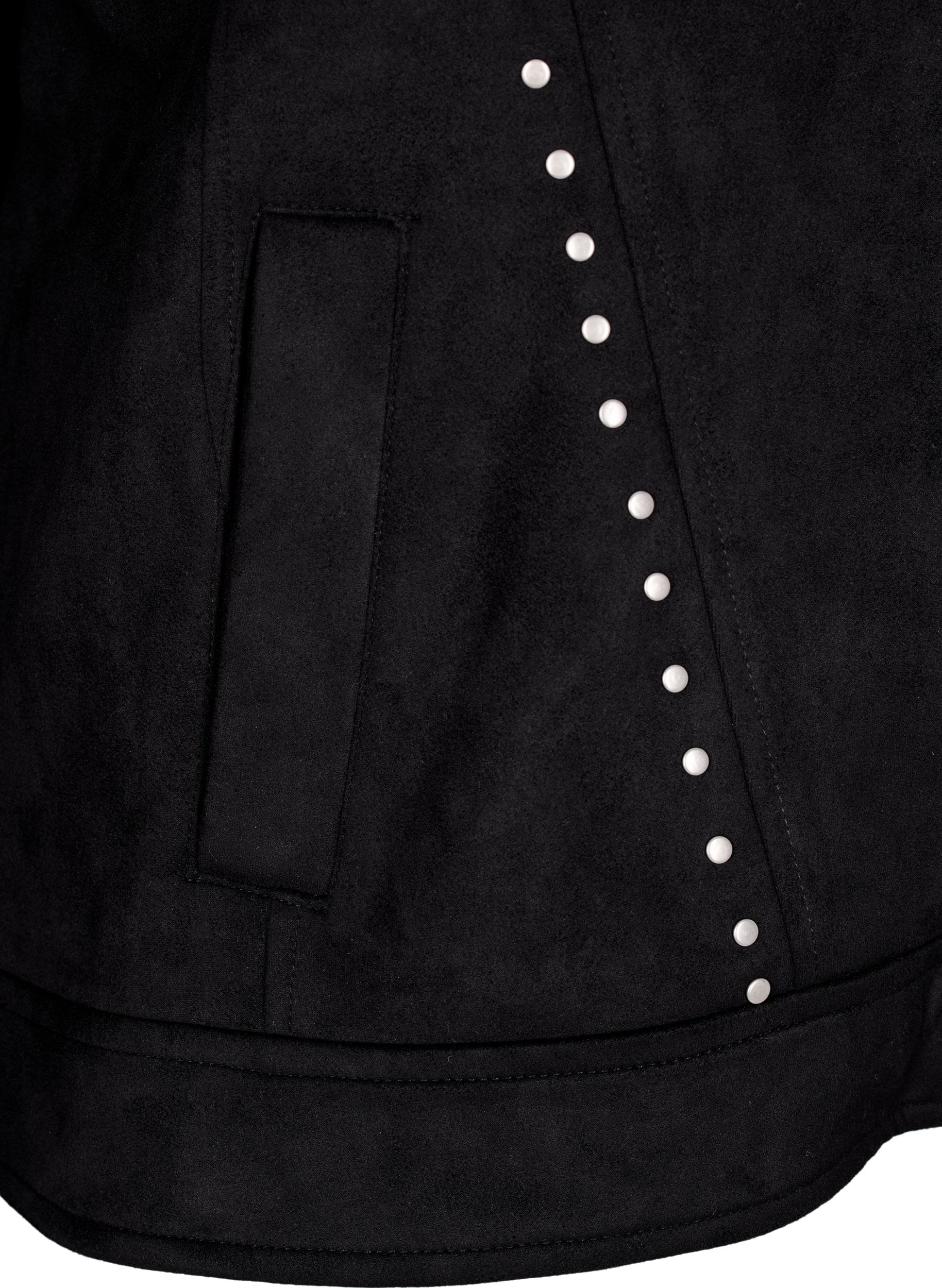 Zizzi Sussie Biker Jacket in Black