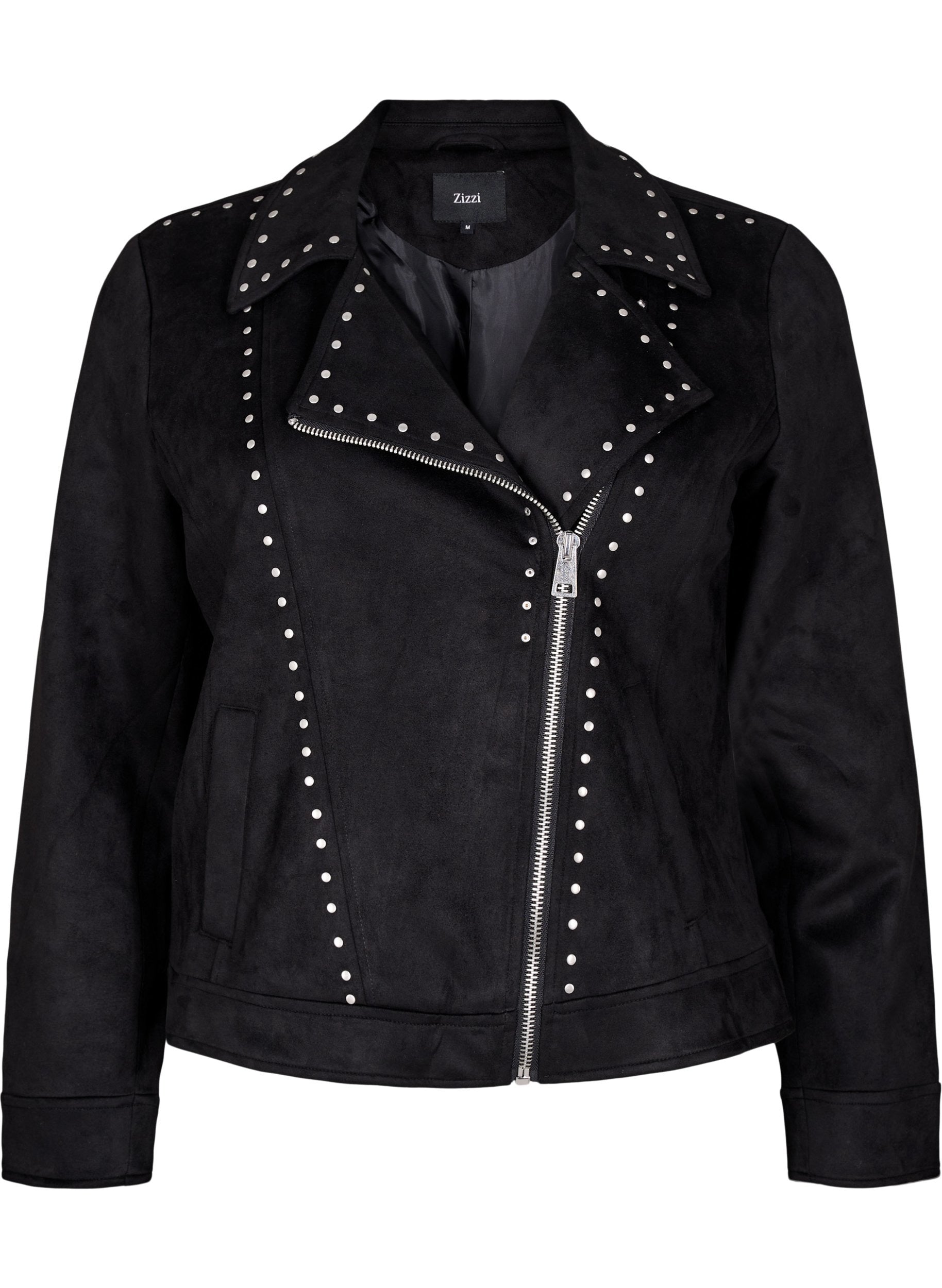 Zizzi Sussie Biker Jacket in Black