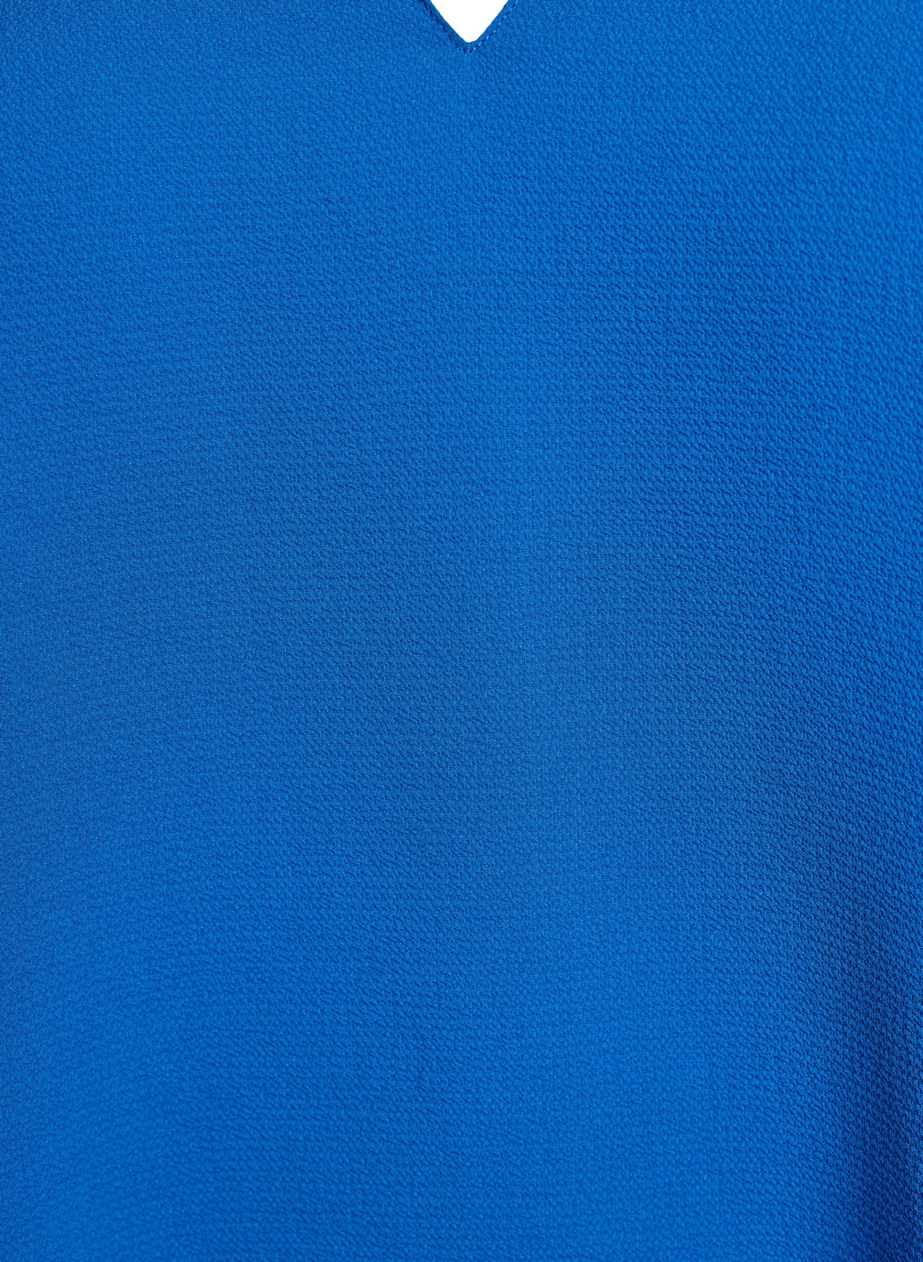 Zizzi V-Neck Anni Blouse in Blue