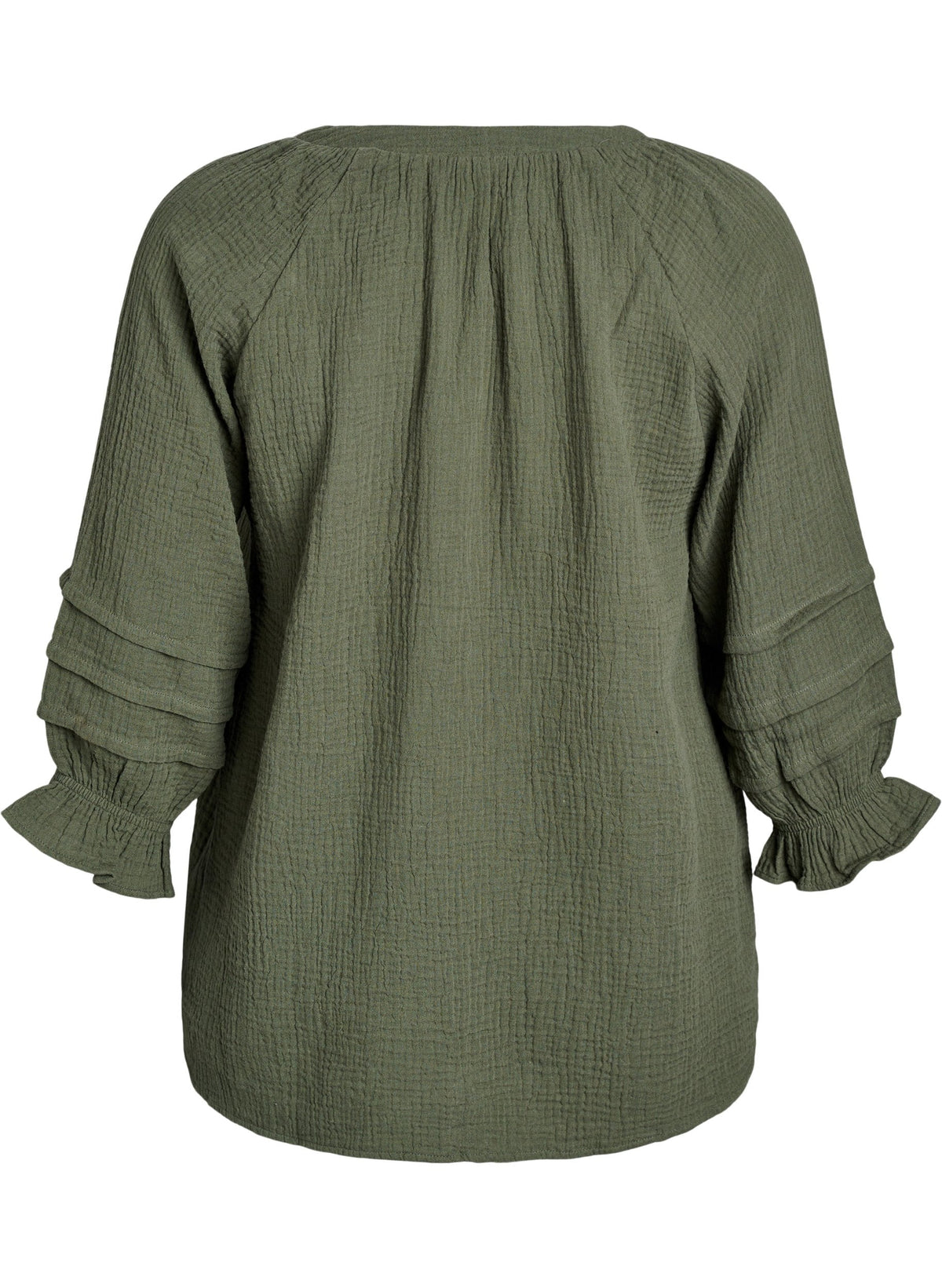 Zizzi Vivu Blouse in Khaki