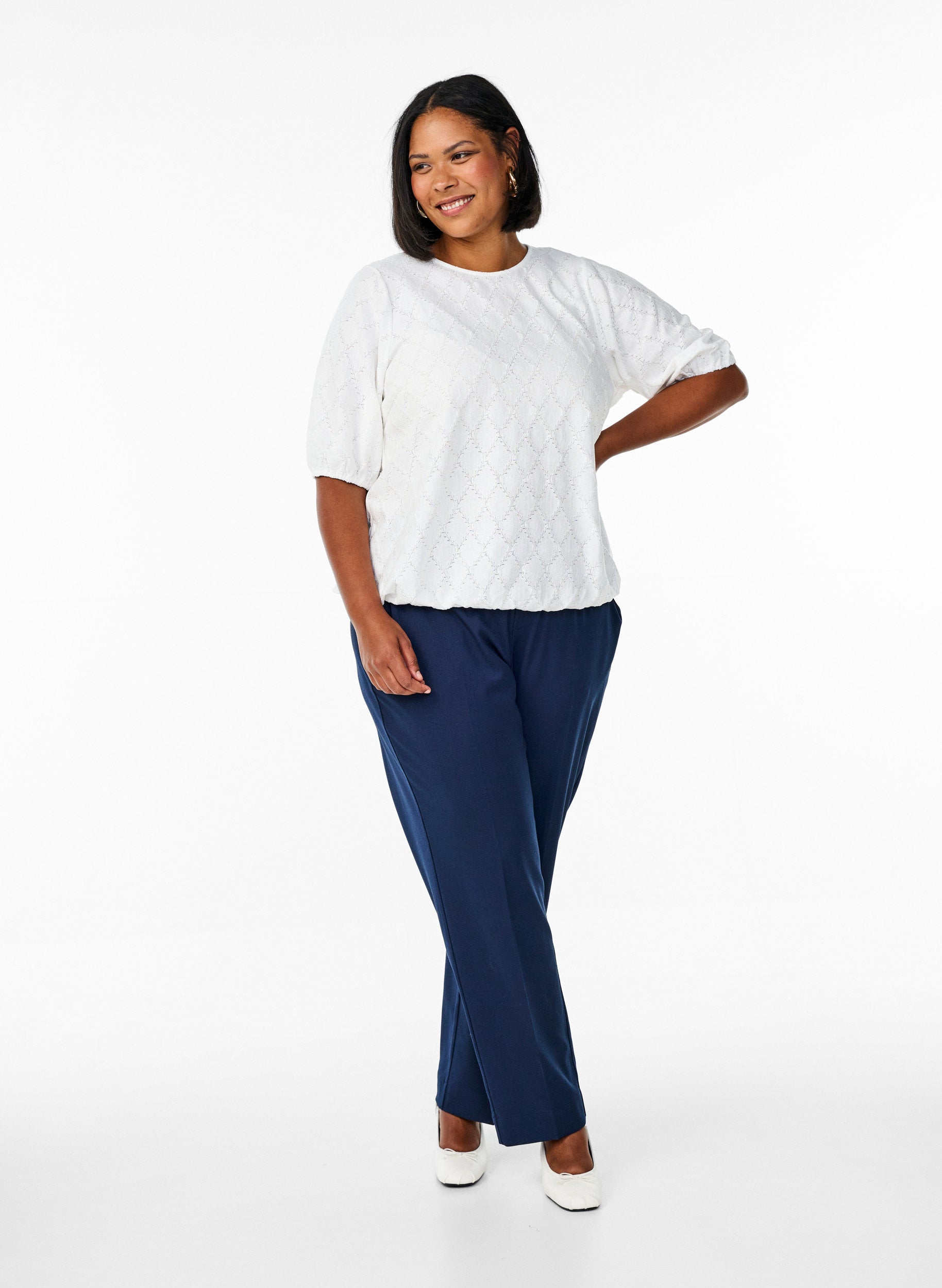 Zizzi Yrsa Blouse in White