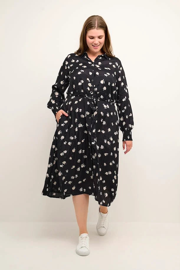 Kaffe Curve Colly Shirt Dress - Wardrobe Plus