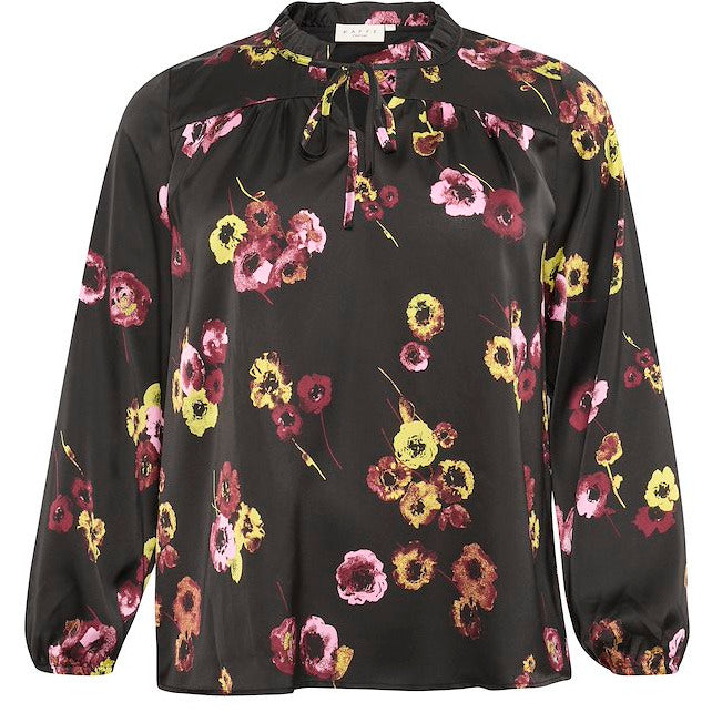 Kaffe Curve Donella Floral Blouse - Wardrobe Plus